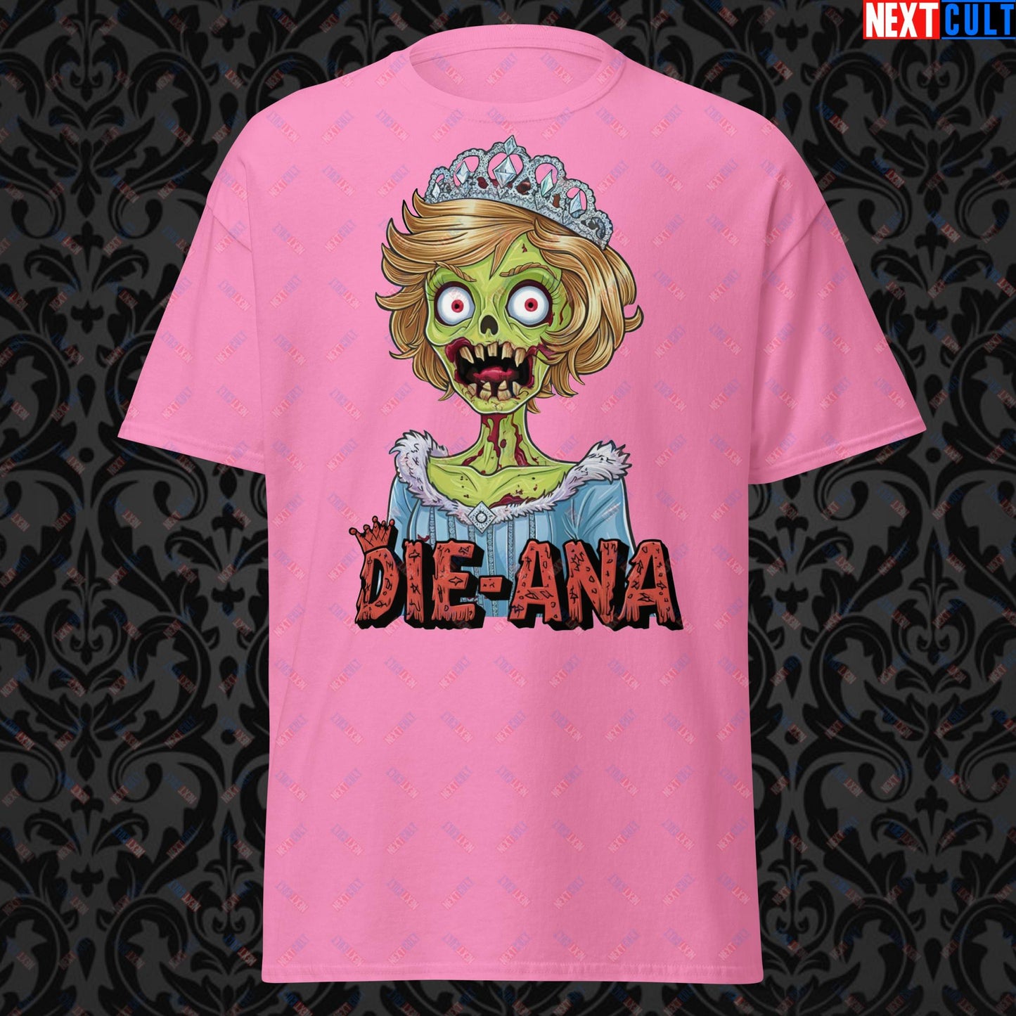 Princess Diana Zombie Die-Ana Funny Royal Family Conspiracy Unisex tee Azalea T-shirts Conspiracy Theories Politics Princess Diana Royal Family Zombie Next Cult Brand