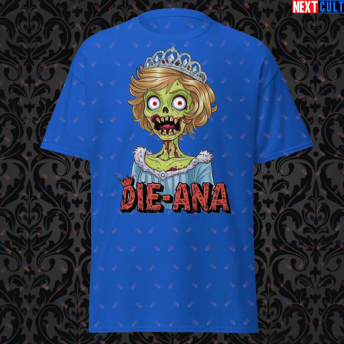 Princess Diana Zombie Die-Ana Funny Royal Family Conspiracy Unisex tee Royal T-shirts Conspiracy Theories Politics Princess Diana Royal Family Zombie Next Cult Brand