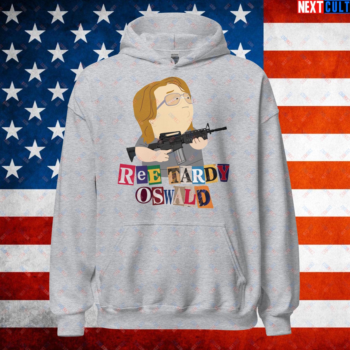 Ree Tardy Oswald Funny Thomas Matthew Crooks Donald Trump Assassination Attempt Meme Unisex Hoodie Sport Grey Hoodies Conspiracy Theories Donald Trump Politics Republicans South Park TV Shows Next Cult Brand