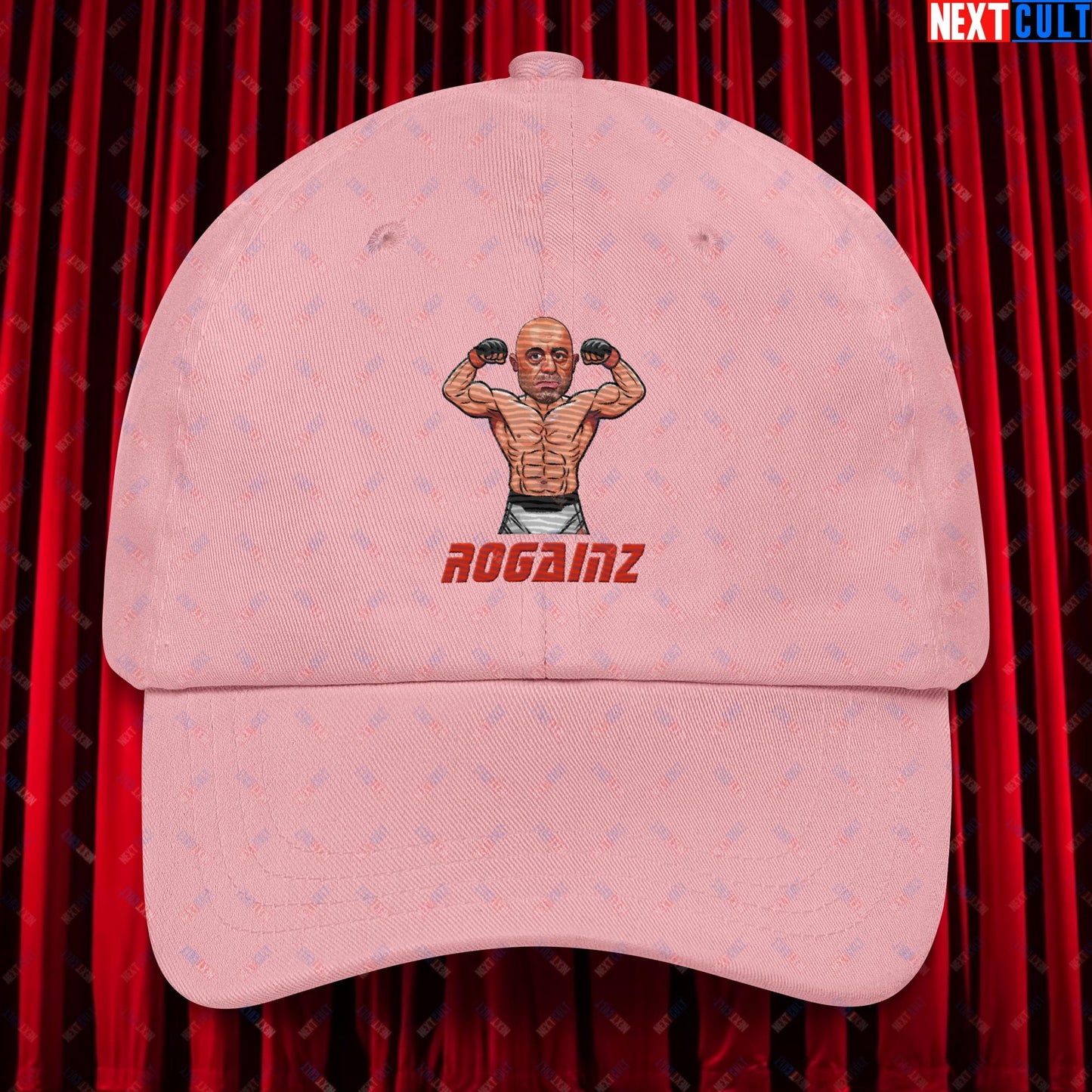 Rogainz Joe Rogan UFC MMA Martial Arts BJJ Jiu-Jitsu Gym Gains Workout Funny JRE Podcast Dad hat Pink Hats Bodybuilding Fitness Gym Joe Rogan Podcasts Stand-up Comedy UFC Workout Next Cult Brand