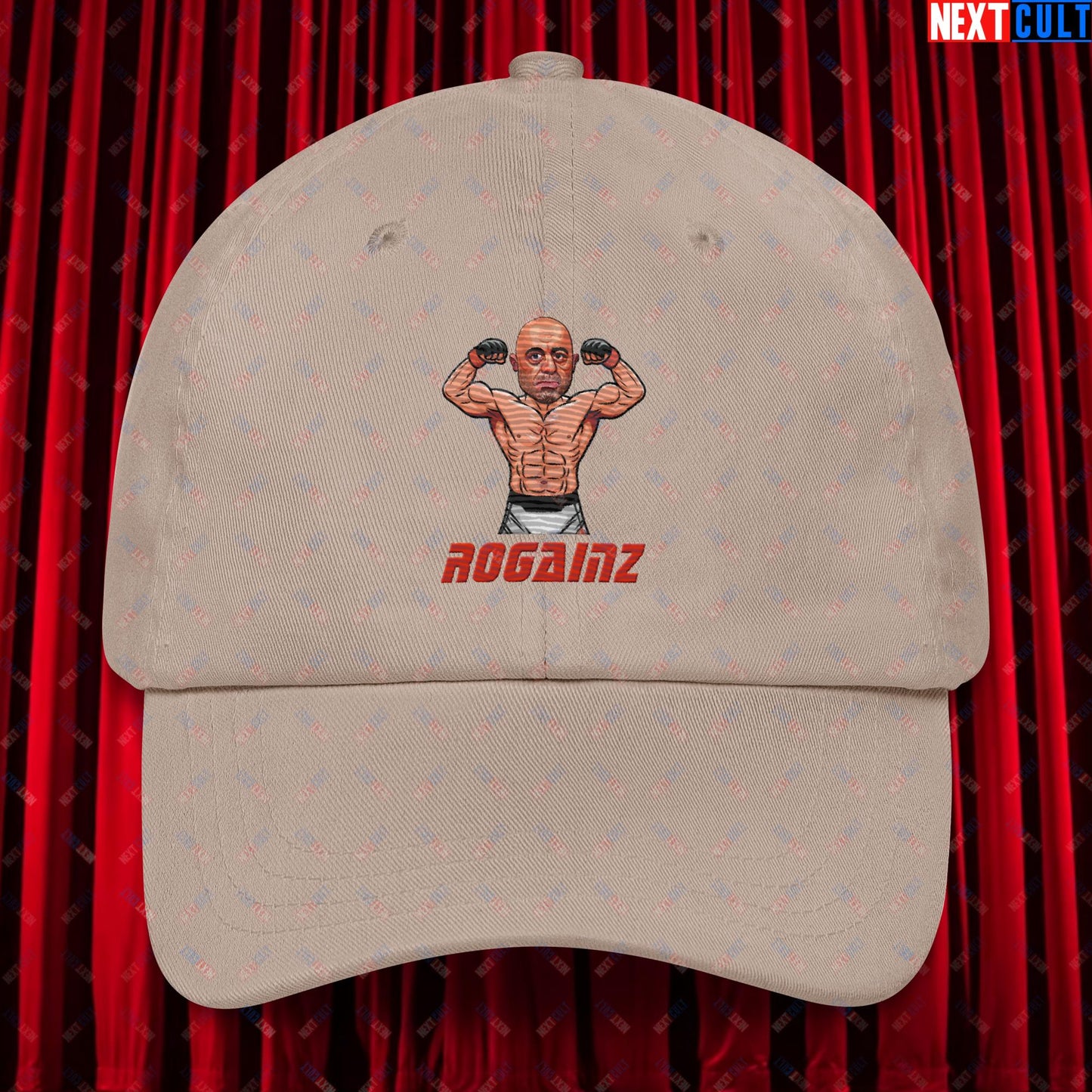 Rogainz Joe Rogan UFC MMA Martial Arts BJJ Jiu-Jitsu Gym Gains Workout Funny JRE Podcast Dad hat Stone Hats Bodybuilding Fitness Gym Joe Rogan Podcasts Stand-up Comedy UFC Workout Next Cult Brand