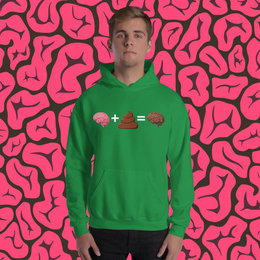 Shit For Brains Funny Math Equation Unisex Hoodie Irish Green Hoodies Brains Life Math Next Cult Brand