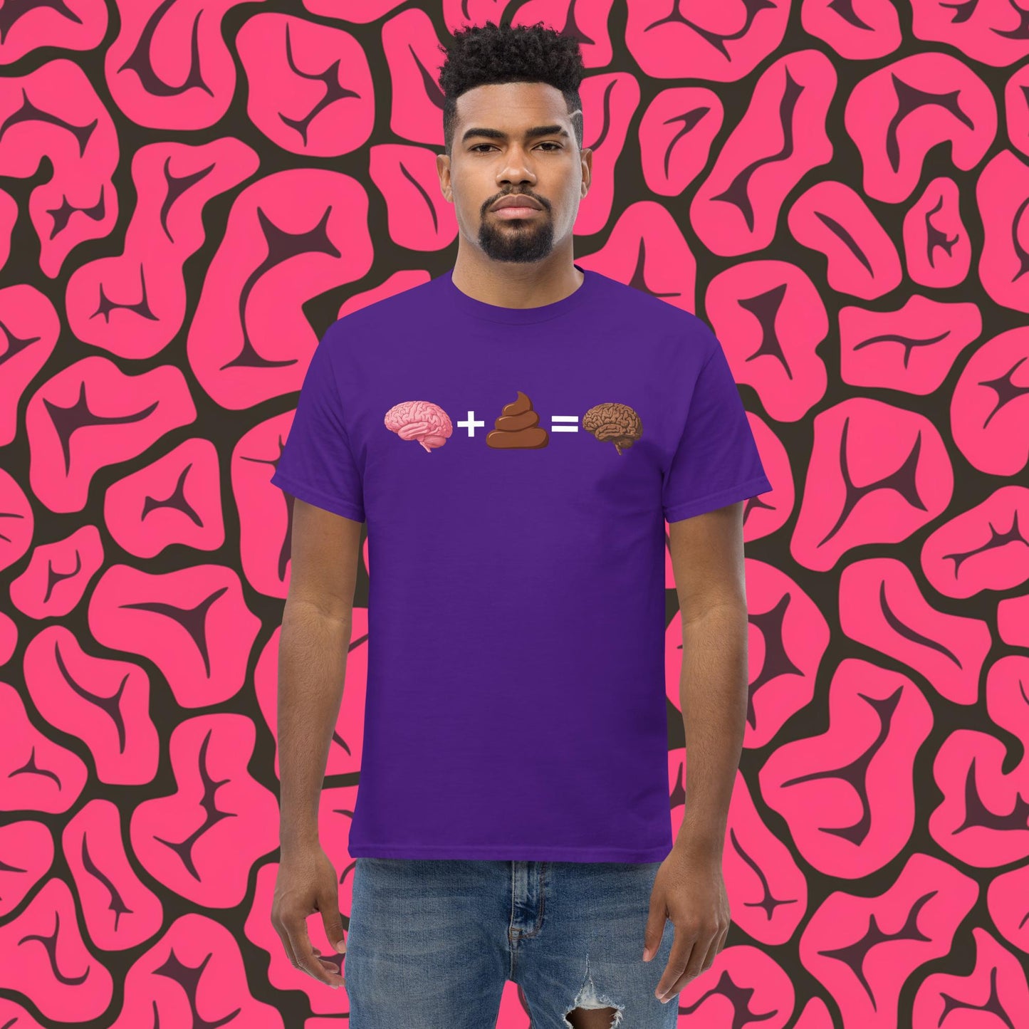 Shit For Brains Funny Math Equation Unisex tee Purple T-shirts Brains Life Math Next Cult Brand