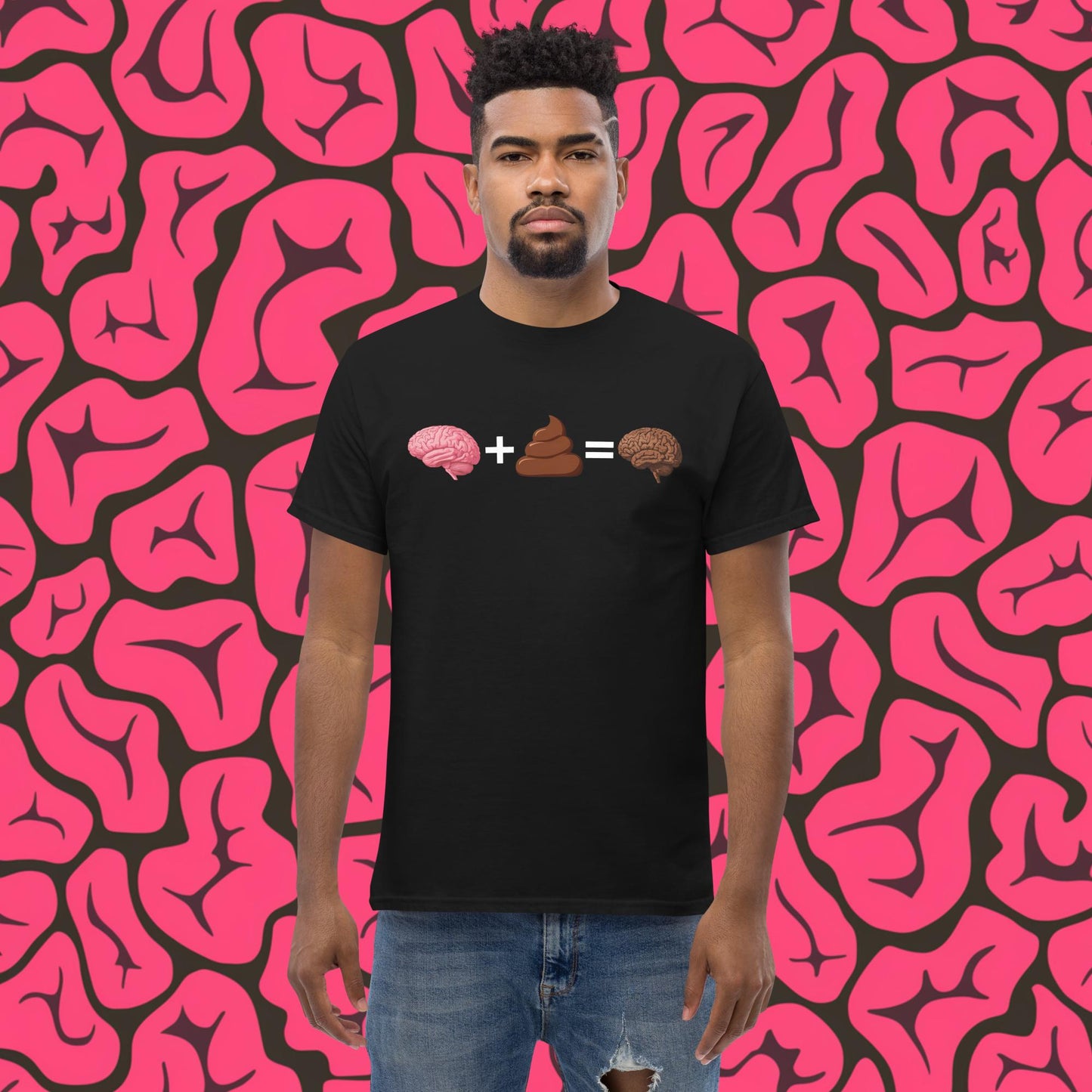Shit For Brains Funny Math Equation Unisex tee Black T-shirts Brains Life Math Next Cult Brand