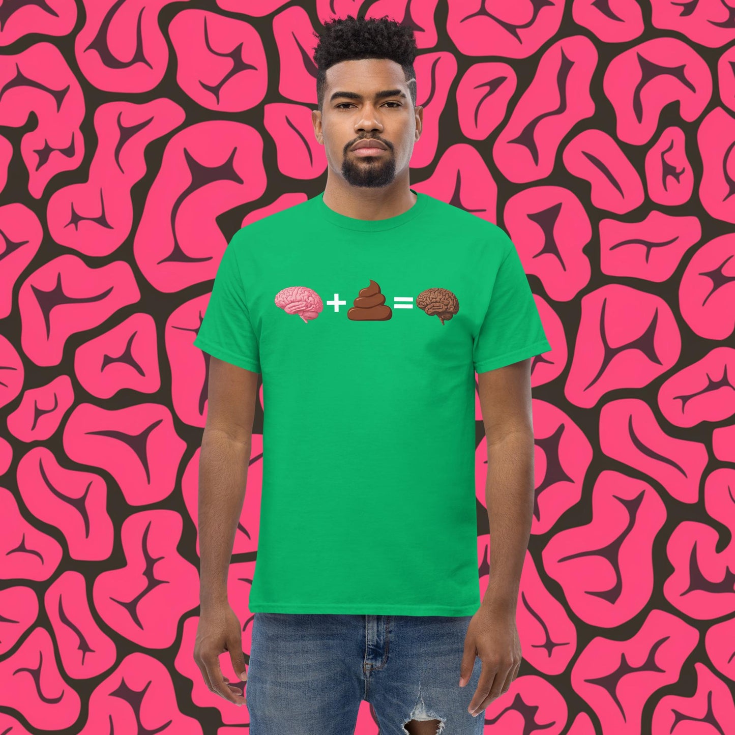 Shit For Brains Funny Math Equation Unisex tee Irish Green T-shirts Brains Life Math Next Cult Brand