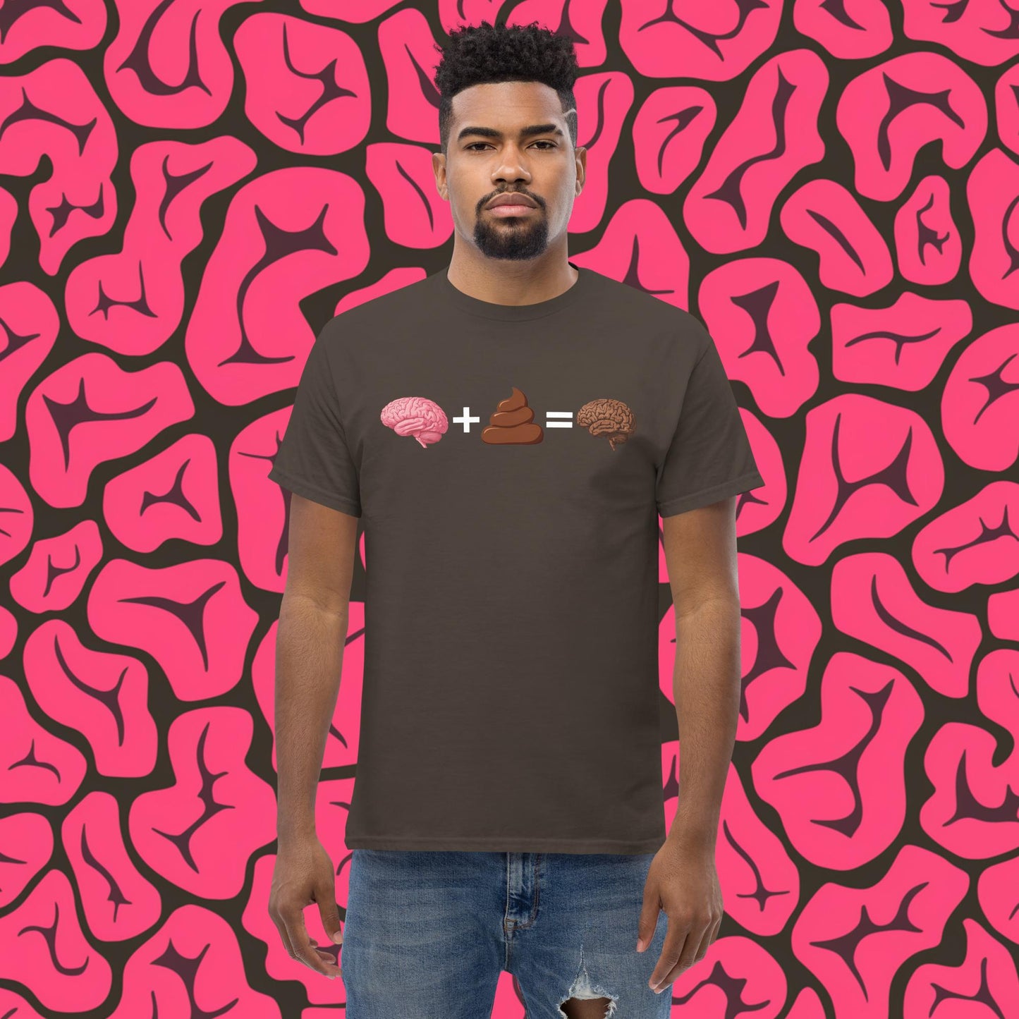 Shit For Brains Funny Math Equation Unisex tee Dark Chocolate T-shirts Brains Life Math Next Cult Brand