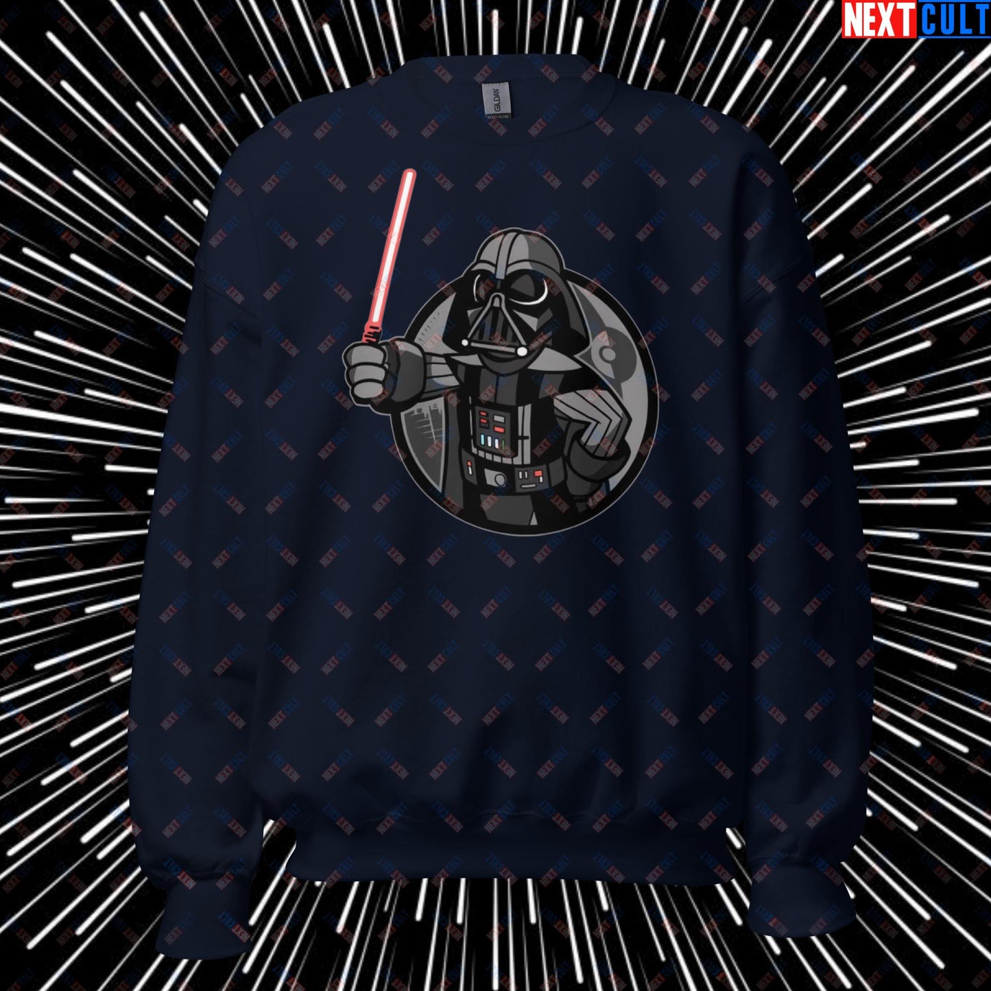 Sith Boy Darth Vader Star Wars Vault Boy Fallout Funny Cartoon Mashup Unisex Sweatshirt Navy Sweatshirts Darth Vader Fallout Movies Star Wars Vault Boy Next Cult Brand