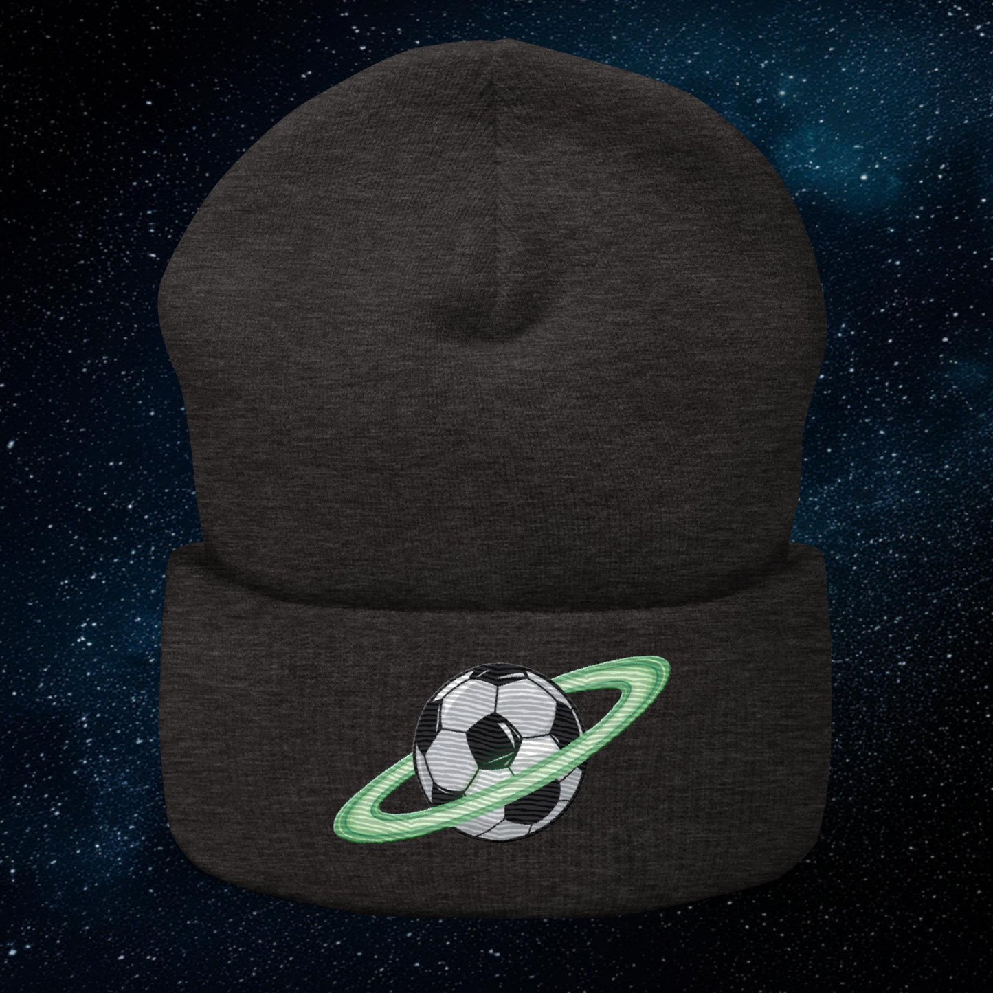 Soccer Planet Football World Cuffed Beanie Dark Grey Hats Football Next Cult Brand