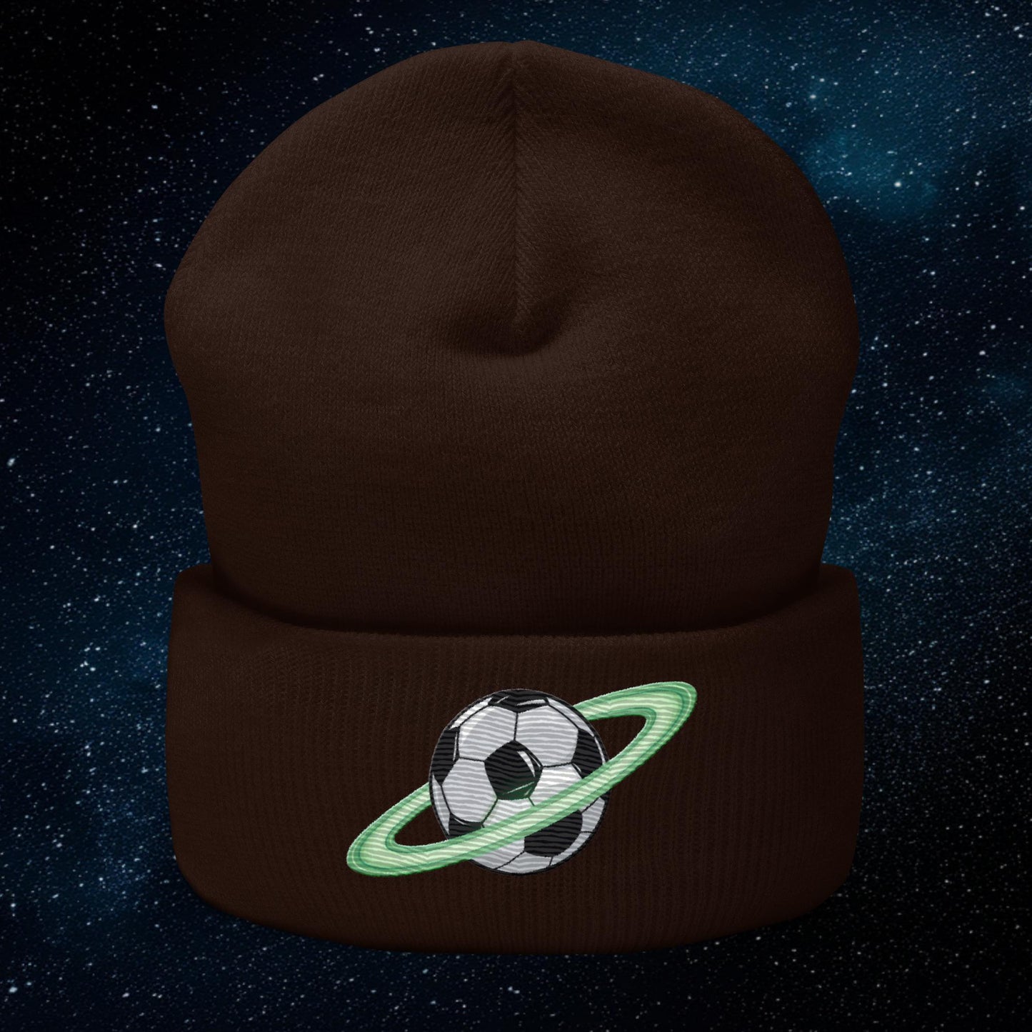 Soccer Planet Football World Cuffed Beanie Brown Hats Football Next Cult Brand