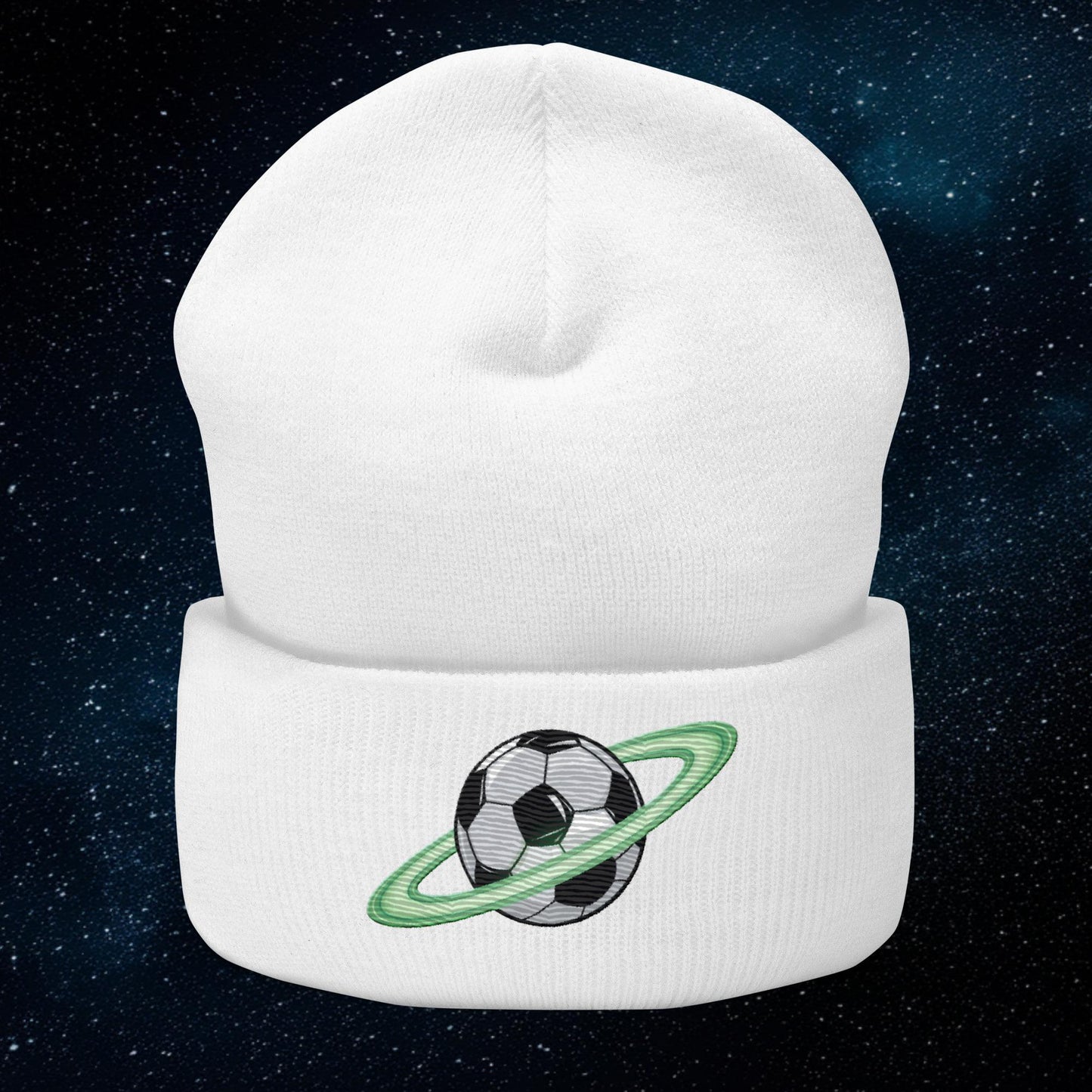 Soccer Planet Football World Cuffed Beanie White Hats Football Next Cult Brand