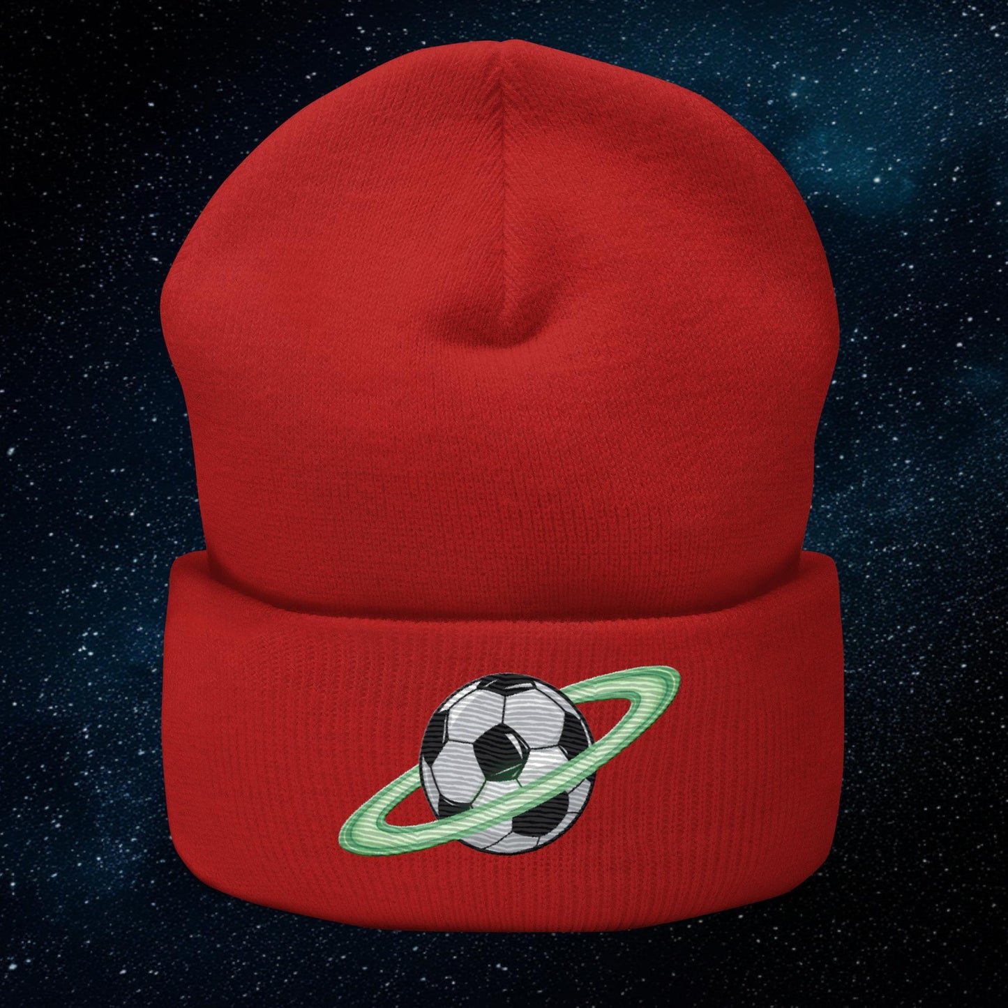 Soccer Planet Football World Cuffed Beanie Red Hats Football Next Cult Brand