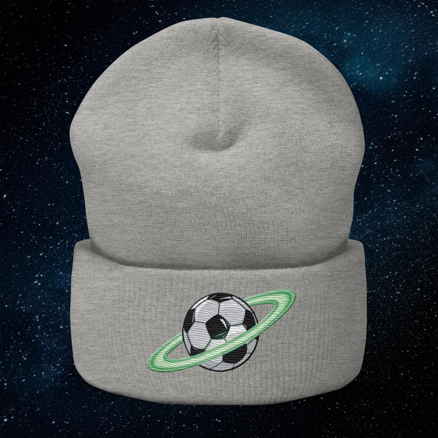 Soccer Planet Football World Cuffed Beanie Heather Grey Hats Football Next Cult Brand