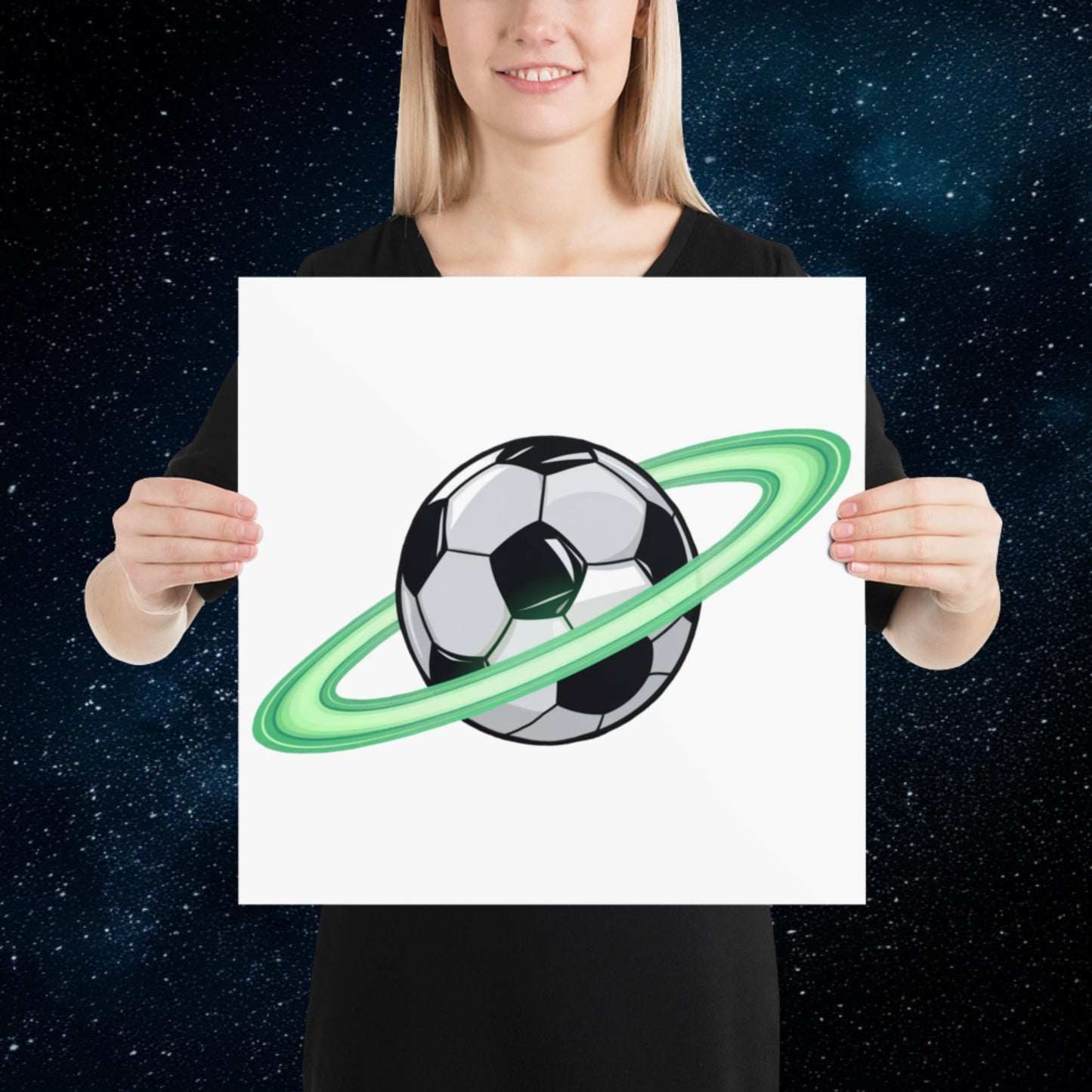 Soccer Planet Football World Poster 16″×16″ Posters Football Next Cult Brand