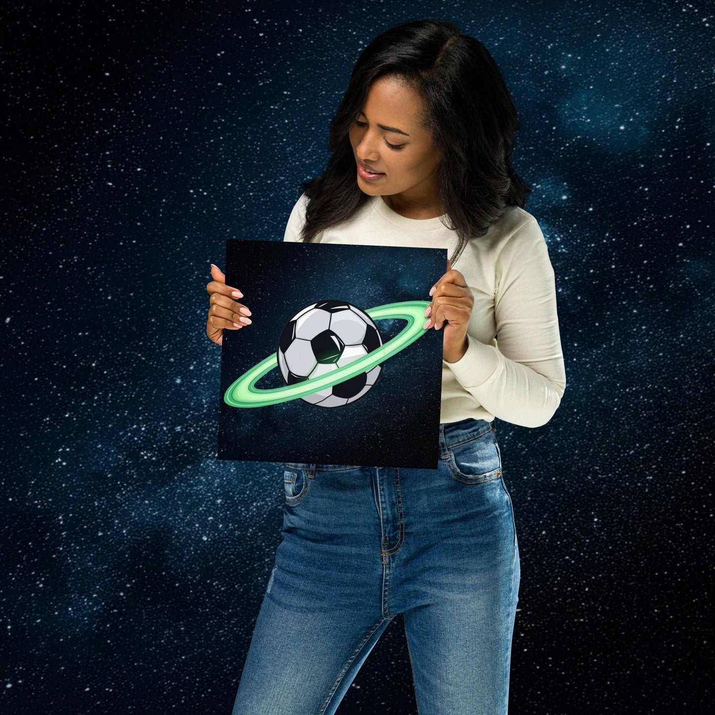 Soccer Planet Football World Poster 10″×10″ Posters Football Next Cult Brand