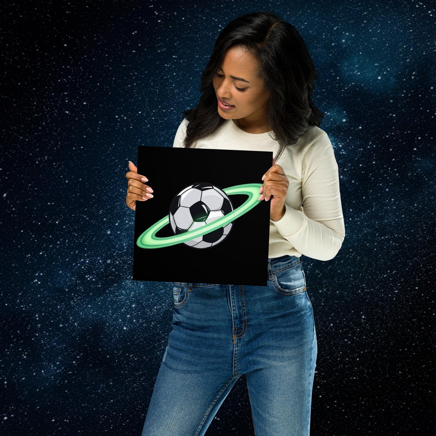 Soccer Planet Football World Poster 10″×10″ Posters Football Next Cult Brand