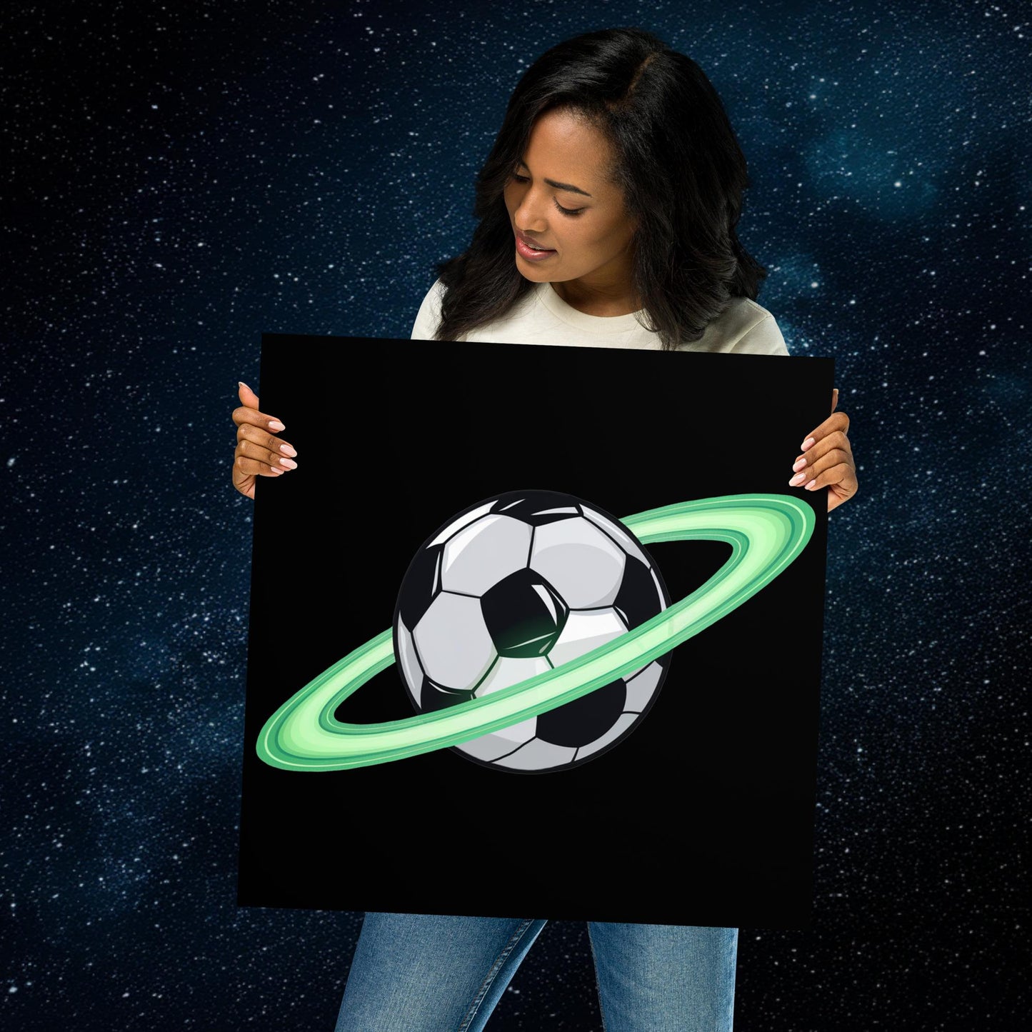Soccer Planet Football World Poster 18″×18″ Posters Football Next Cult Brand