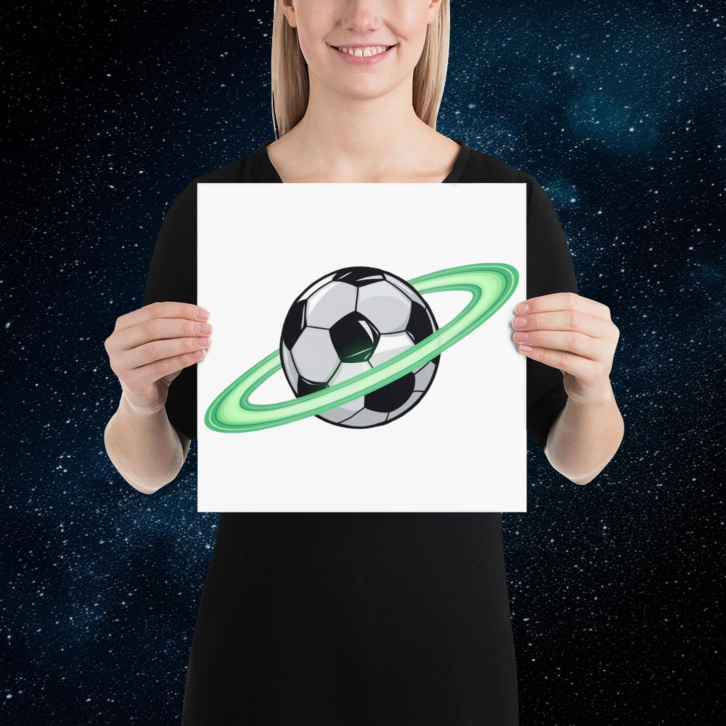 Soccer Planet Football World Poster 12″×12″ Posters Football Next Cult Brand