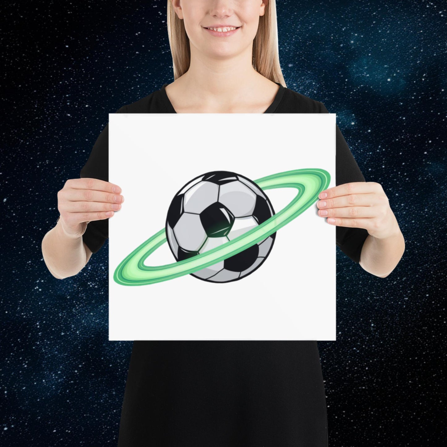 Soccer Planet Football World Poster 14″×14″ Posters Football Next Cult Brand