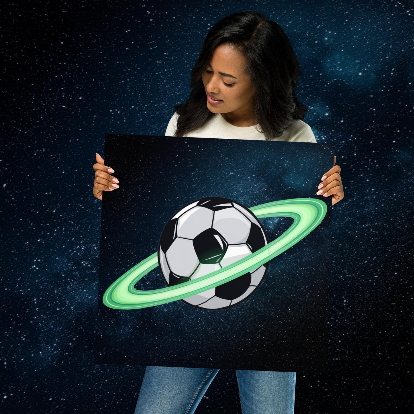 Soccer Planet Football World Poster 18″×18″ Posters Football Next Cult Brand