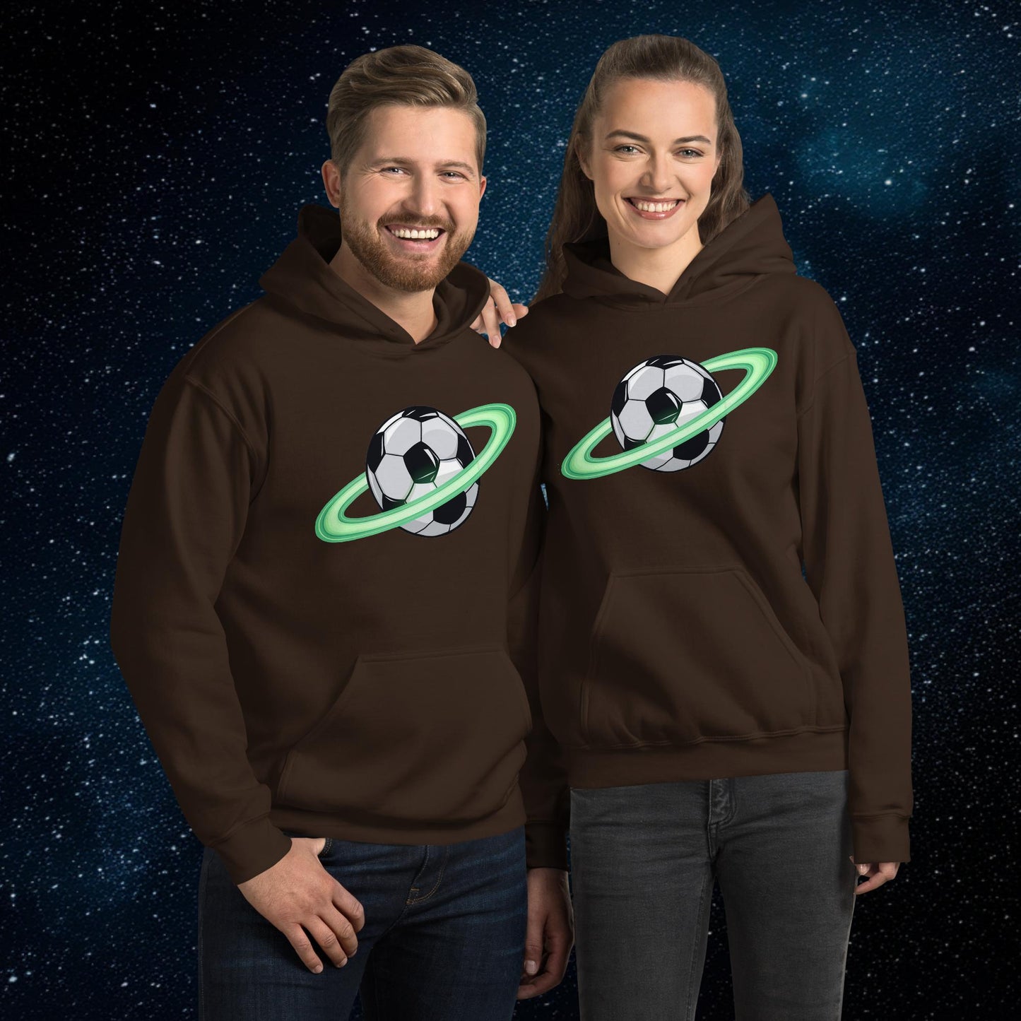 Soccer Planet Football World Unisex Hoodie Dark Chocolate Hoodies Football Next Cult Brand