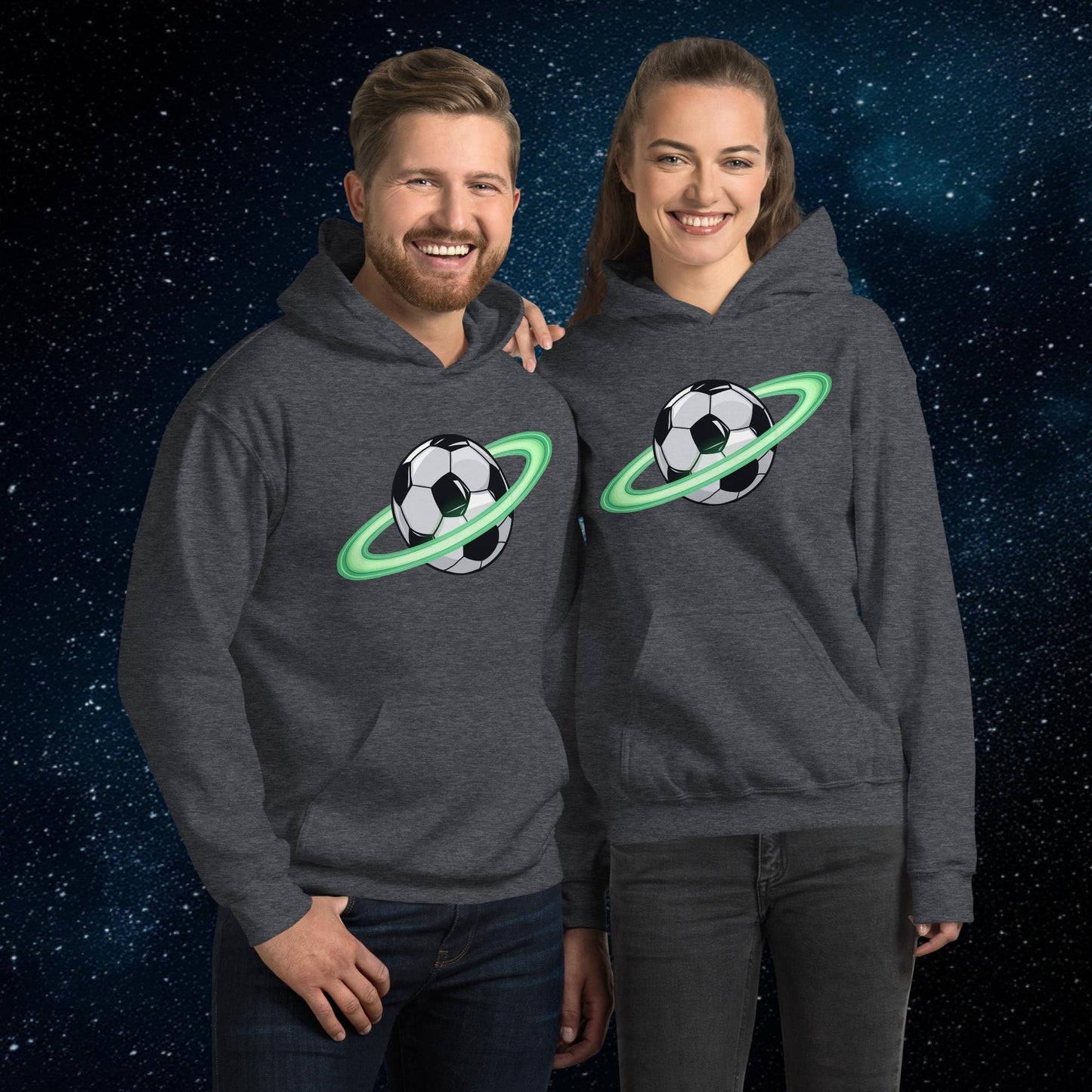 Soccer Planet Football World Unisex Hoodie Dark Heather Hoodies Football Next Cult Brand