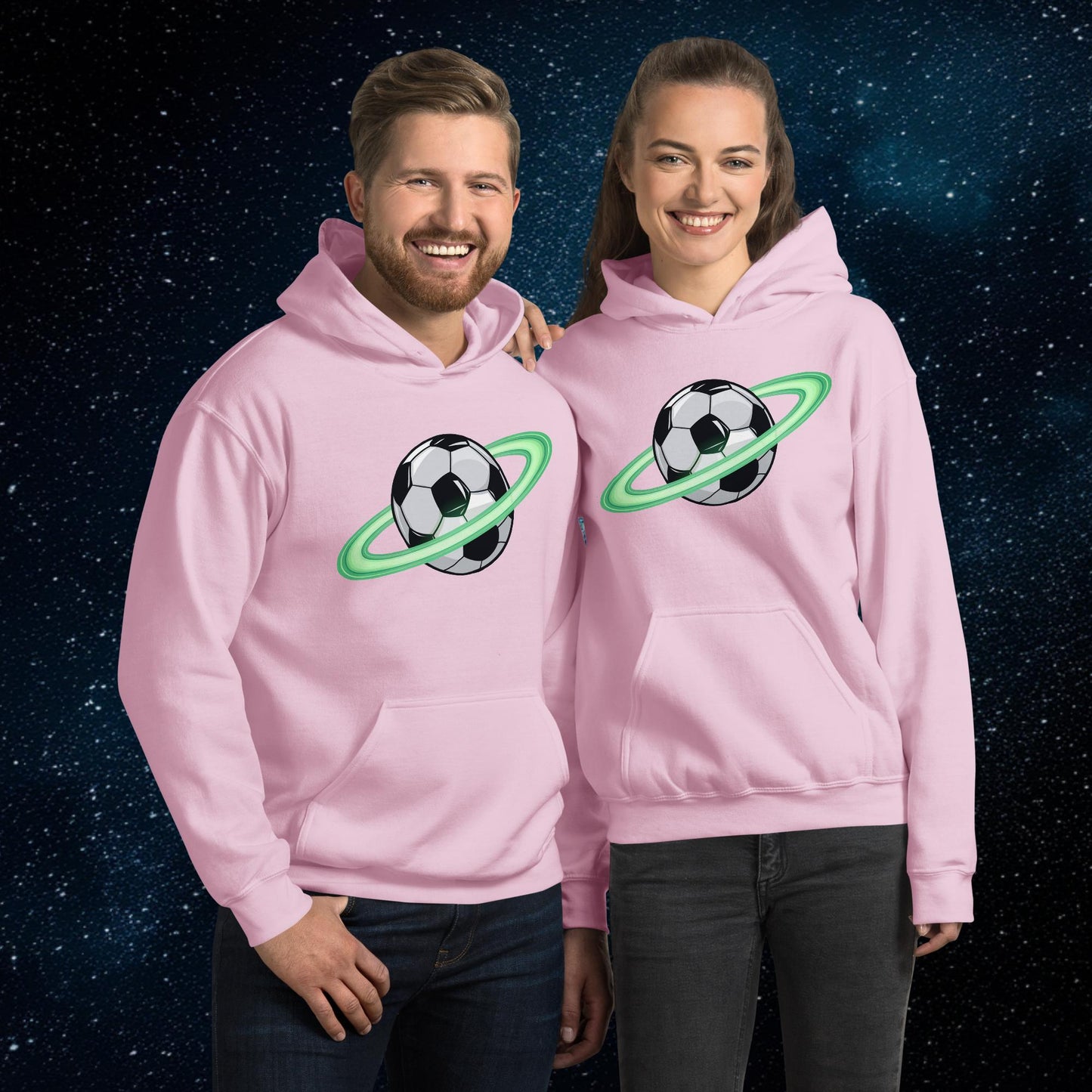Soccer Planet Football World Unisex Hoodie Light Pink Hoodies Football Next Cult Brand