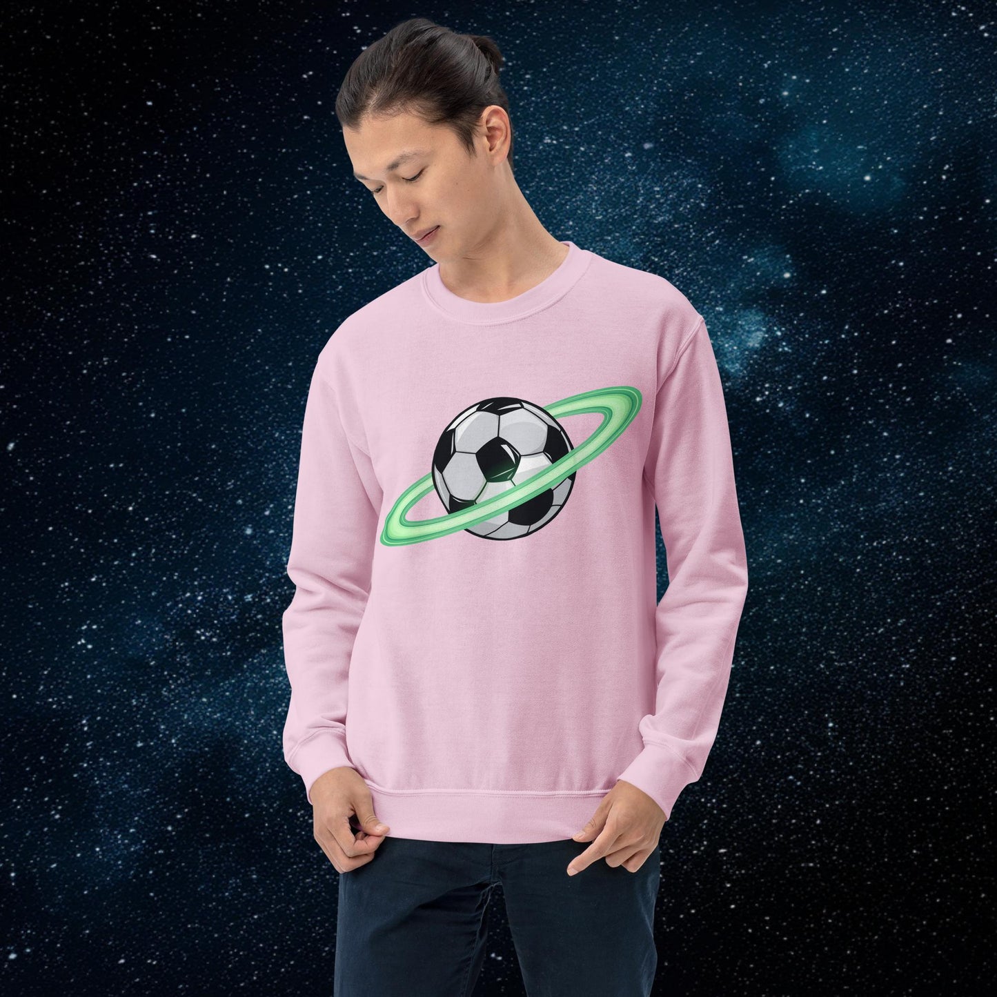 Soccer Planet Football World Unisex Sweatshirt Light Pink Sweatshirts Football Next Cult Brand