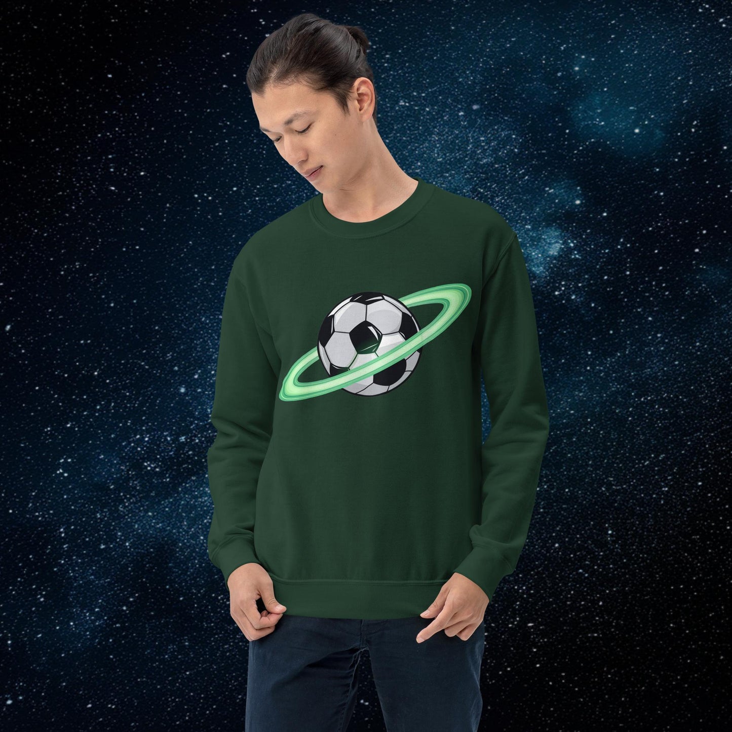 Soccer Planet Football World Unisex Sweatshirt Forest Green Sweatshirts Football Next Cult Brand