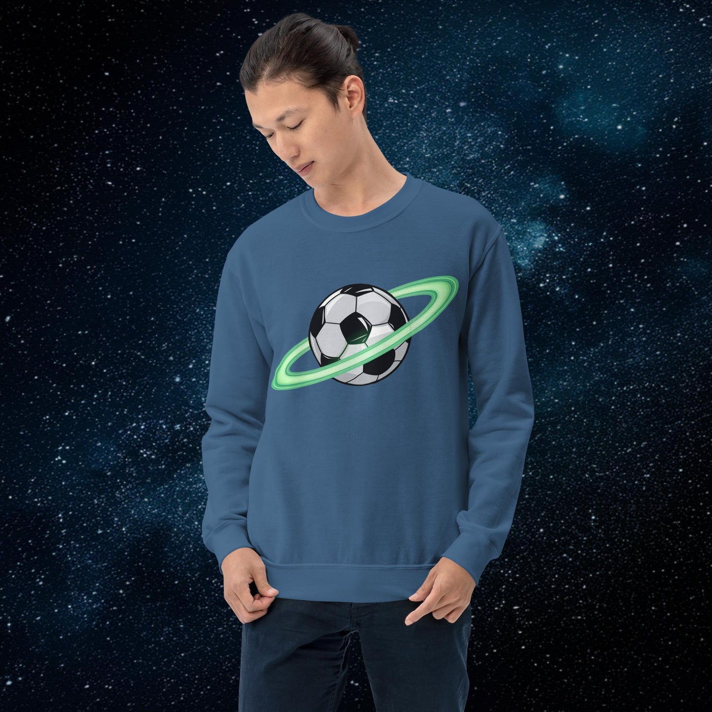 Soccer Planet Football World Unisex Sweatshirt Indigo Blue Sweatshirts Football Next Cult Brand