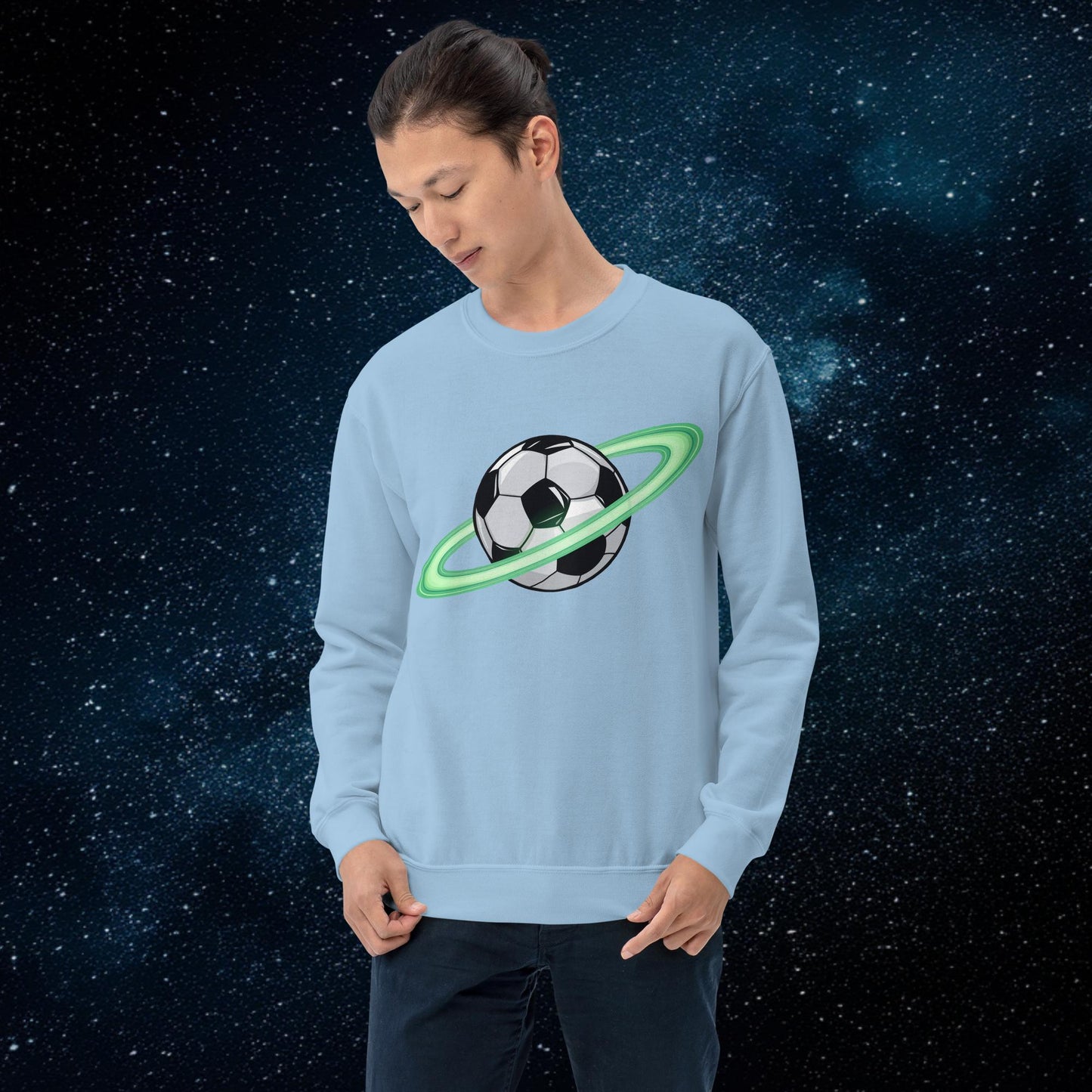 Soccer Planet Football World Unisex Sweatshirt Light Blue Sweatshirts Football Next Cult Brand