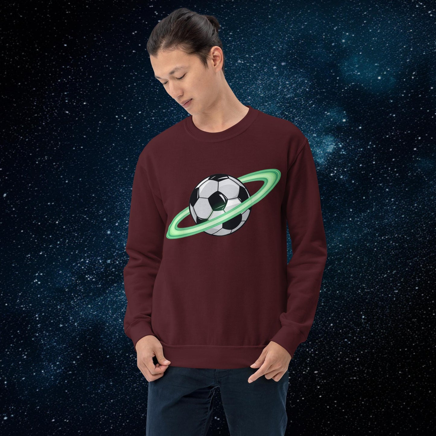 Soccer Planet Football World Unisex Sweatshirt Maroon Sweatshirts Football Next Cult Brand
