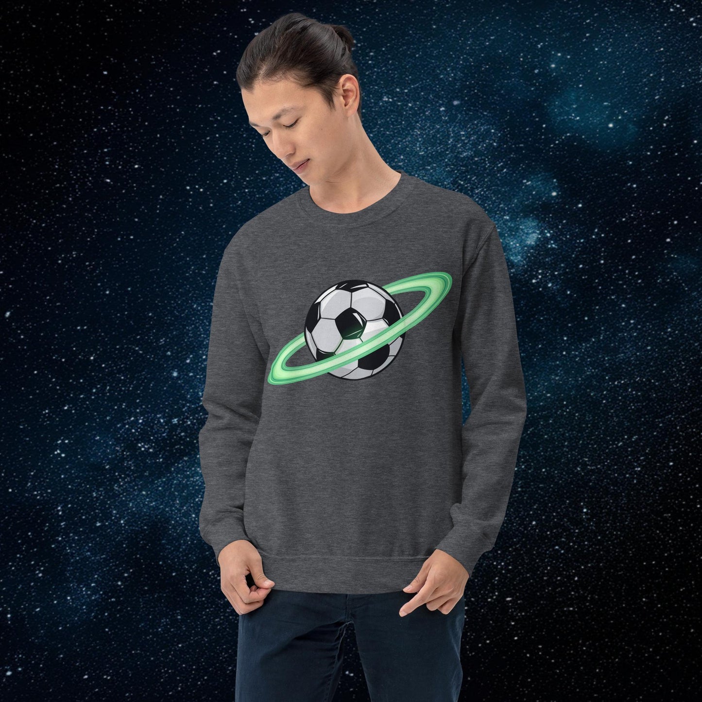 Soccer Planet Football World Unisex Sweatshirt Dark Heather Sweatshirts Football Next Cult Brand