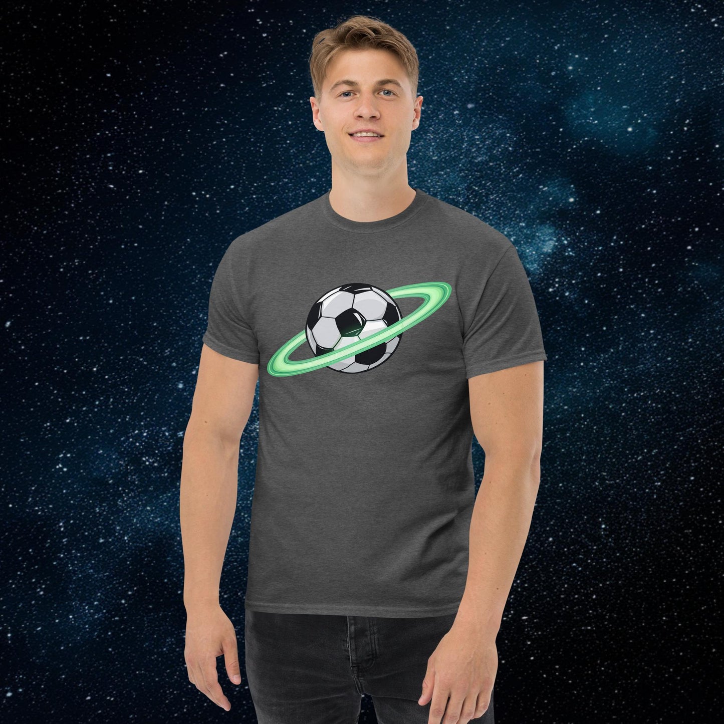 Soccer Planet Football World Unisex tee Dark Heather T-shirts Football Next Cult Brand
