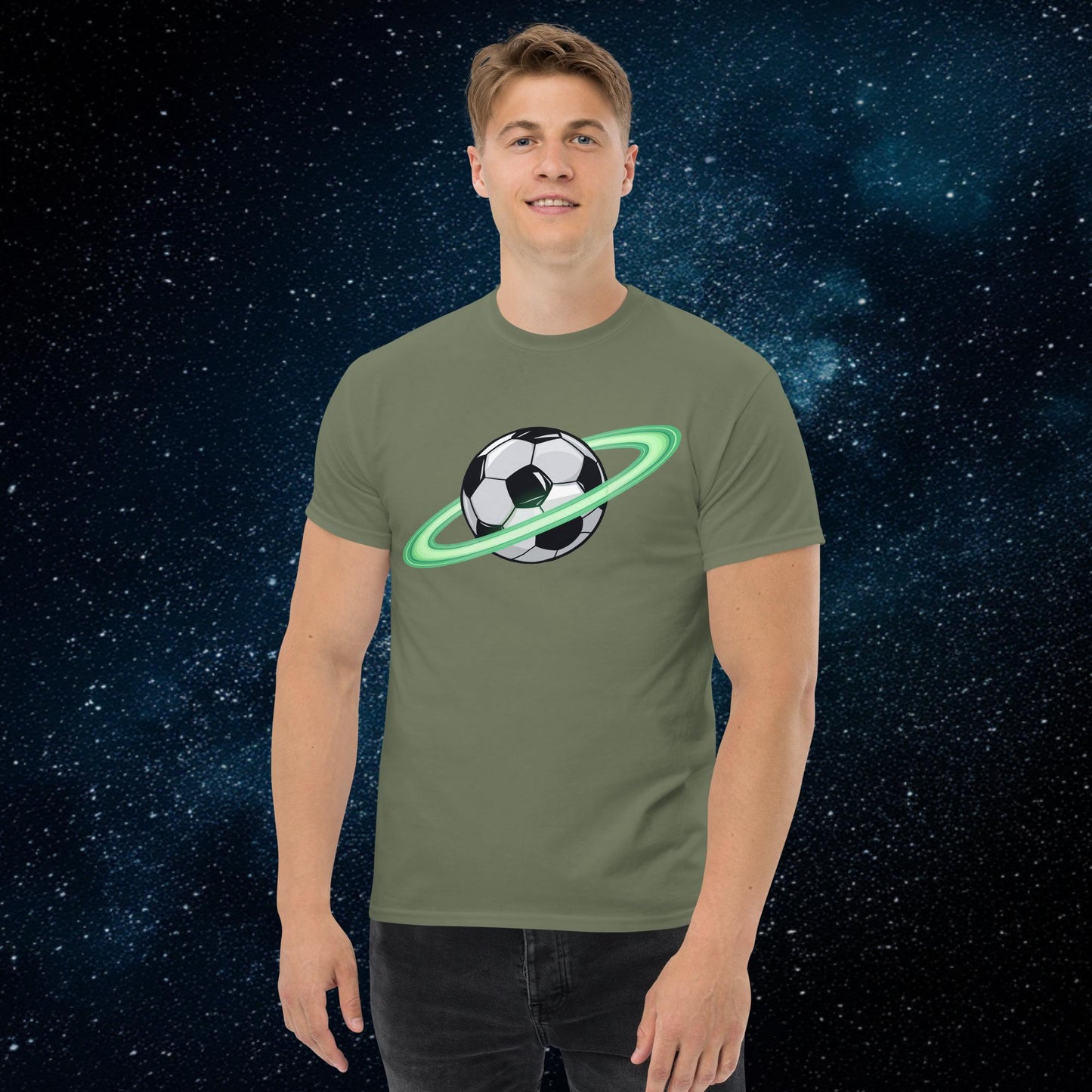 Soccer Planet Football World Unisex tee Military Green T-shirts Football Next Cult Brand