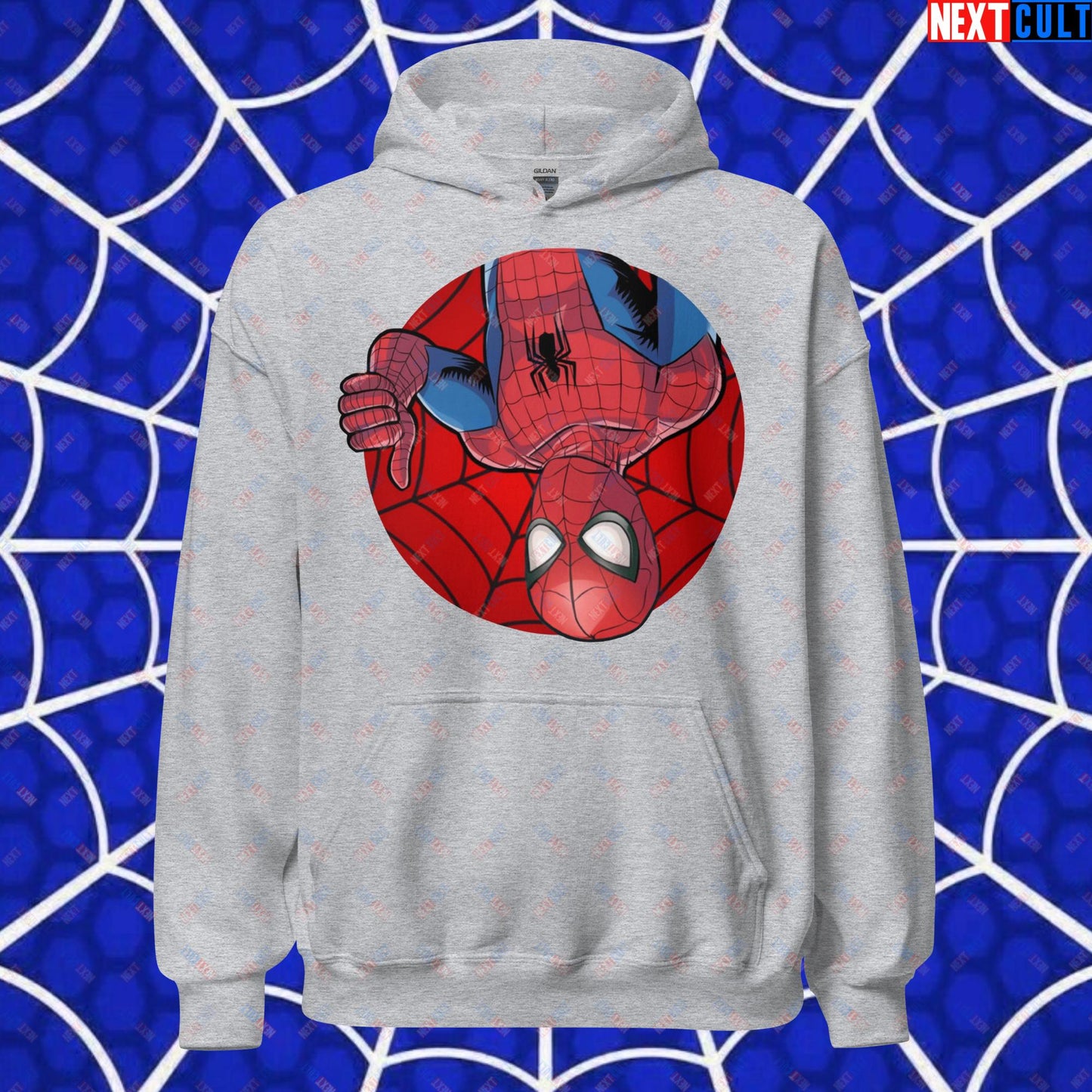 Spider Boy Vault Boy Fallout Funny Meme Cartoon Mashup Unisex Hoodie Sport Grey Hoodies Avengers Fallout Movies Spiderman Superheroes Vault Boy Next Cult Brand