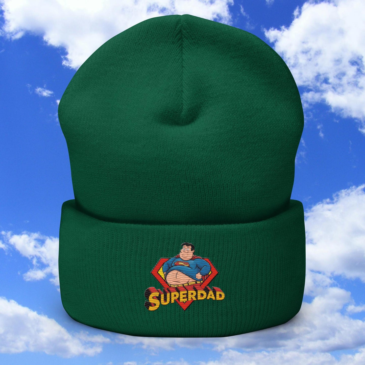 Superdad Father Fat Superhero Cuffed Beanie Spruce Hats Justice League Movies Superheroes Superman Next Cult Brand