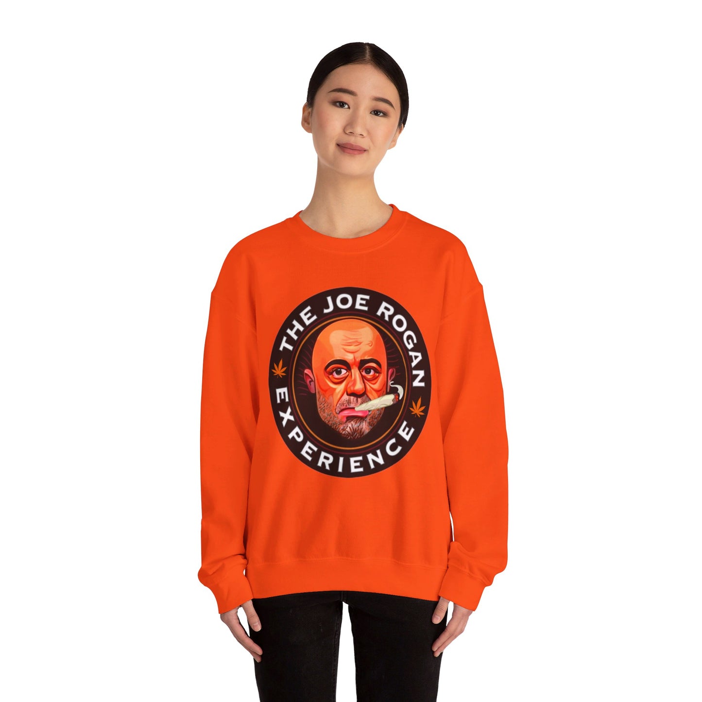 The Joe Rogan Experience Smoking Weed Marijuana Pot Funny Unisex Heavy Blend Crewneck Sweatshirt Sweatshirts Joe Rogan Podcasts Stand-up Comedy Weed Printify