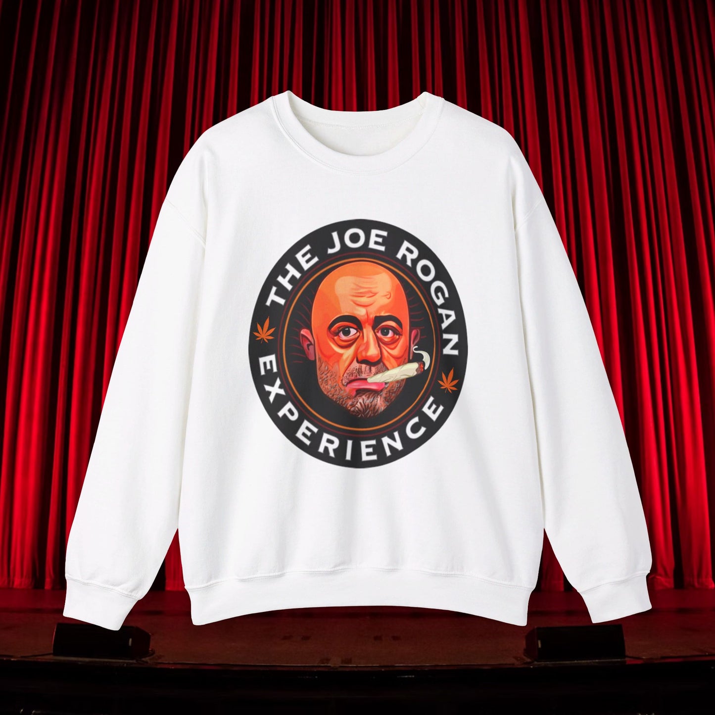 The Joe Rogan Experience Smoking Weed Marijuana Pot Funny Unisex Heavy Blend Crewneck Sweatshirt White Sweatshirts Joe Rogan Podcasts Stand-up Comedy Weed Printify