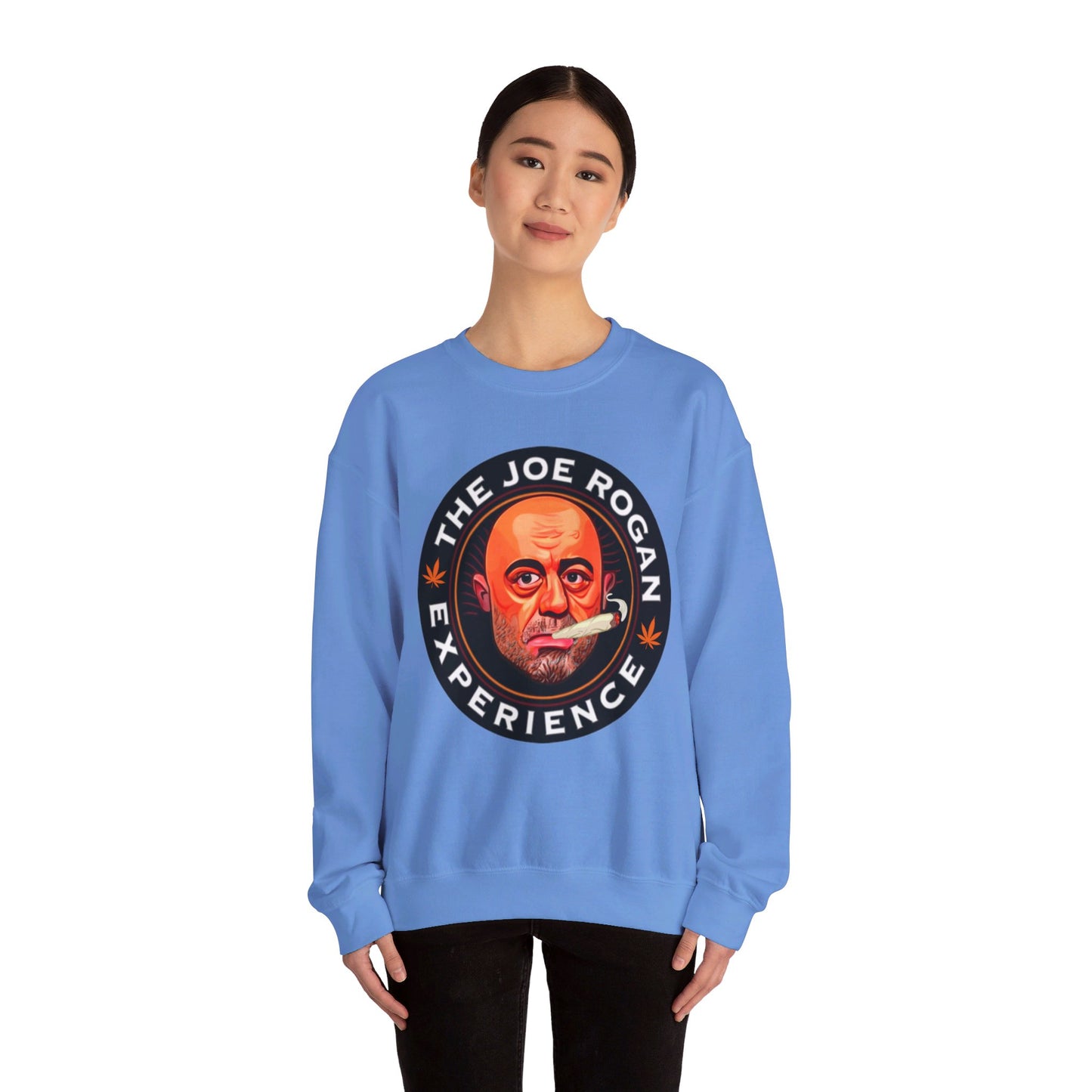 The Joe Rogan Experience Smoking Weed Marijuana Pot Funny Unisex Heavy Blend Crewneck Sweatshirt Sweatshirts Joe Rogan Podcasts Stand-up Comedy Weed Printify