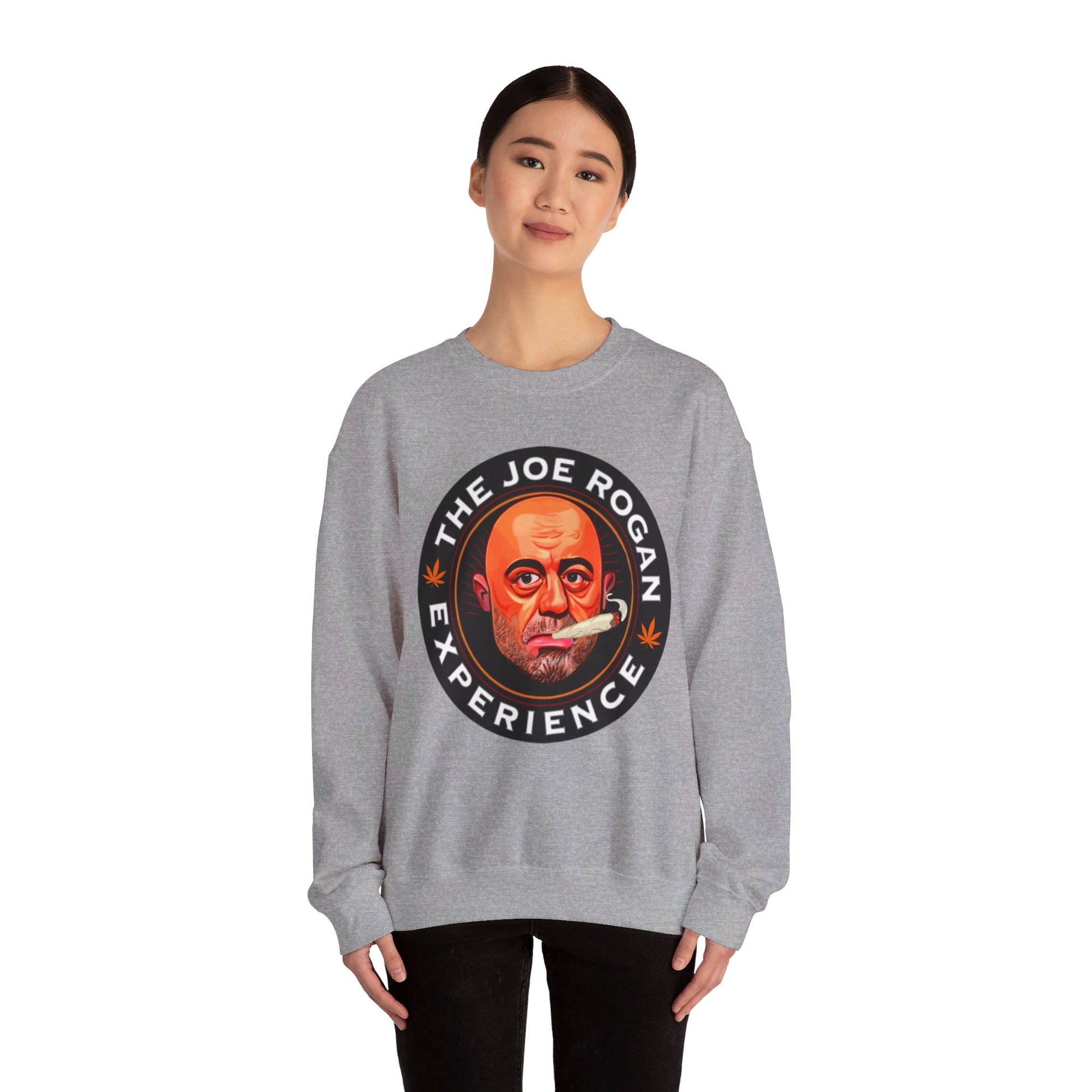 The Joe Rogan Experience Smoking Weed Marijuana Pot Funny Unisex Heavy Blend Crewneck Sweatshirt Sweatshirts Joe Rogan Podcasts Stand-up Comedy Weed Printify