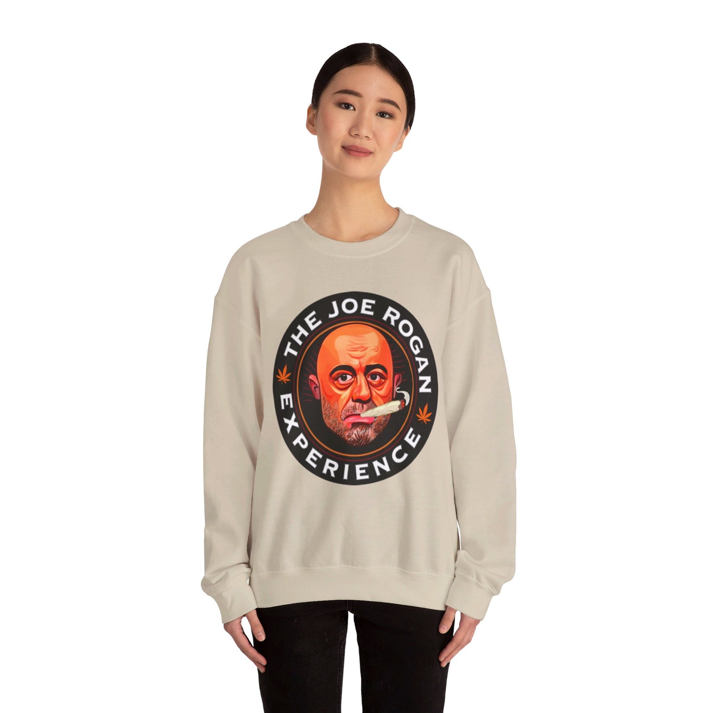 The Joe Rogan Experience Smoking Weed Marijuana Pot Funny Unisex Heavy Blend Crewneck Sweatshirt Sweatshirts Joe Rogan Podcasts Stand-up Comedy Weed Printify