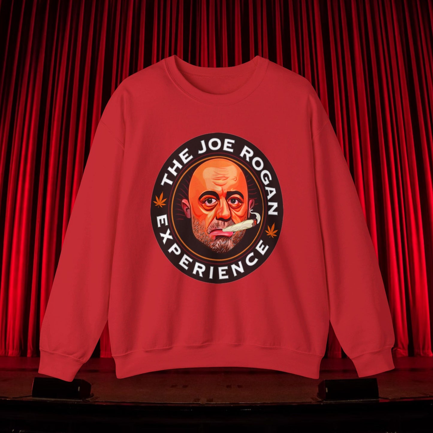 The Joe Rogan Experience Smoking Weed Marijuana Pot Funny Unisex Heavy Blend Crewneck Sweatshirt Red Sweatshirts Joe Rogan Podcasts Stand-up Comedy Weed Printify