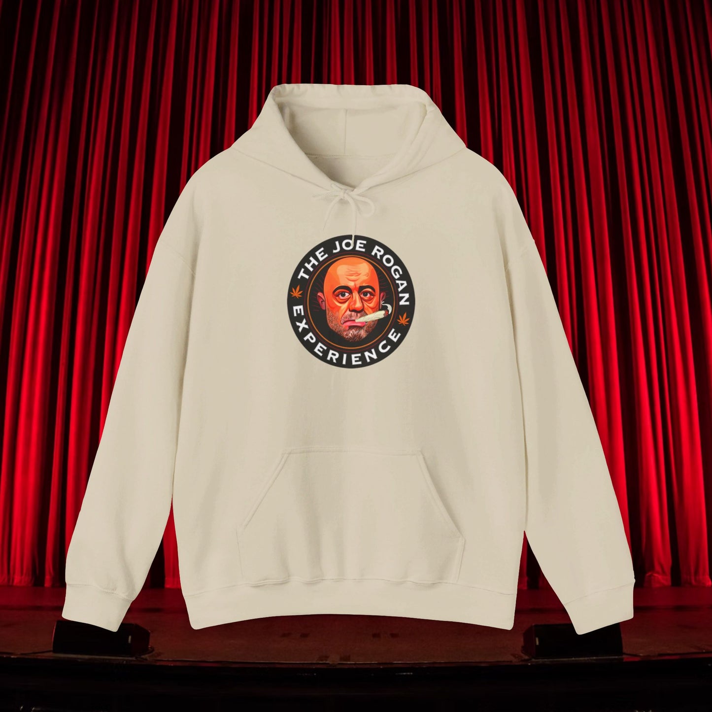 The Joe Rogan Experience Smoking Weed Marijuana Pot Funny Unisex Heavy Blend Hooded Sweatshirt Sand Hoodies Joe Rogan Podcasts Stand-up Comedy Weed Printify