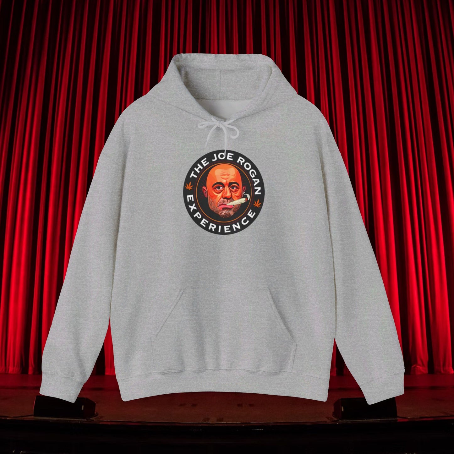 The Joe Rogan Experience Smoking Weed Marijuana Pot Funny Unisex Heavy Blend Hooded Sweatshirt Sport Grey Hoodies Joe Rogan Podcasts Stand-up Comedy Weed Printify