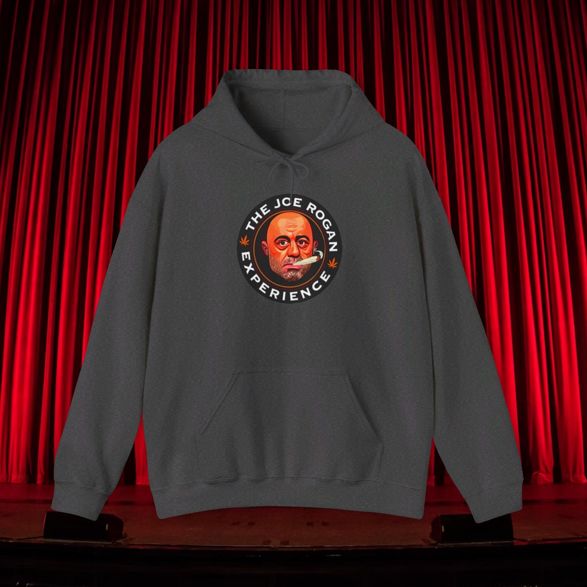 The Joe Rogan Experience Smoking Weed Marijuana Pot Funny Unisex Heavy Blend Hooded Sweatshirt Dark Heather Hoodies Joe Rogan Podcasts Stand-up Comedy Weed Printify