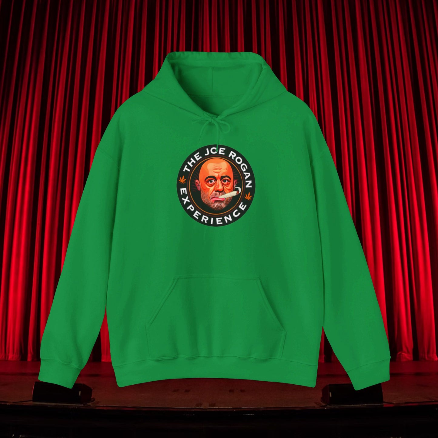 The Joe Rogan Experience Smoking Weed Marijuana Pot Funny Unisex Heavy Blend Hooded Sweatshirt Irish Green Hoodies Joe Rogan Podcasts Stand-up Comedy Weed Printify