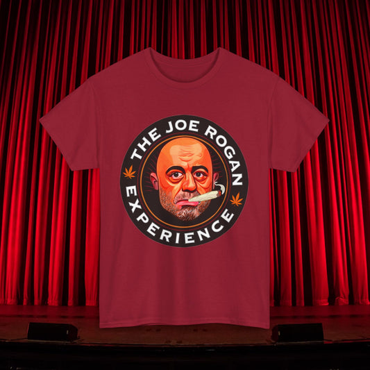 The Joe Rogan Experience Smoking Weed Marijuana Pot Funny Unisex Heavy Cotton Tee Cardinal Red T-shirts Joe Rogan Podcasts Stand-up Comedy Weed Printify