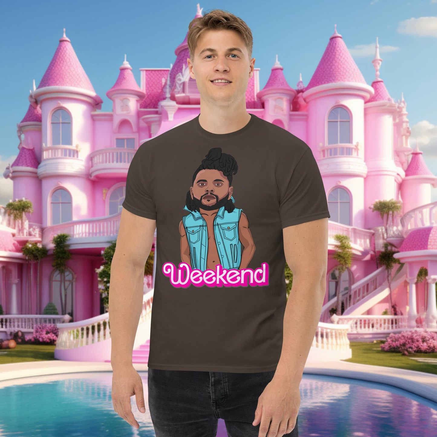 The Weeknd Ken Barbie Movie tee Dark Chocolate T-shirts Barbie Music The Weeknd Next Cult Brand