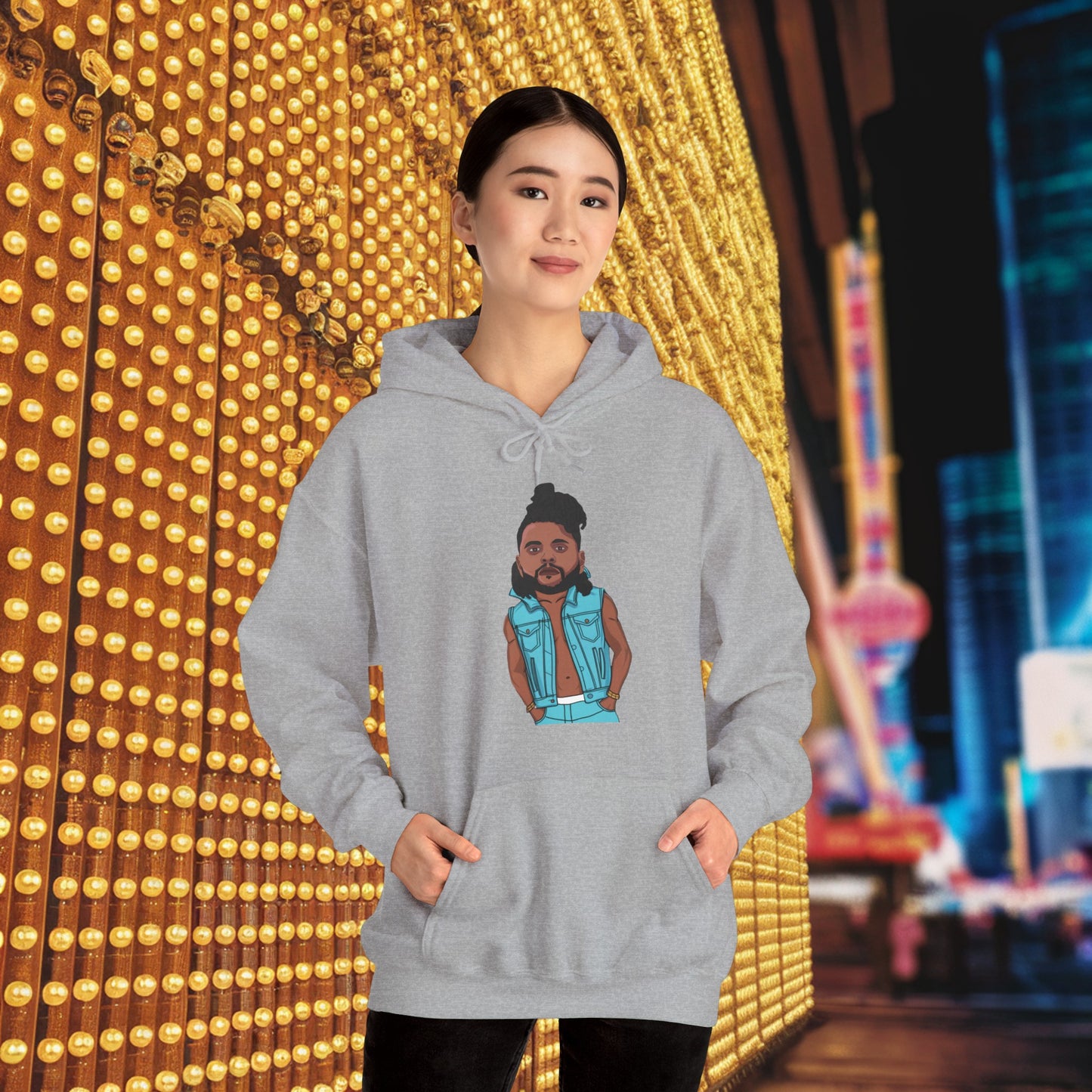 The Weeknd Unisex Heavy Blend Hooded Sweatshirt Sport Grey Hoodies Music The Weeknd Printify