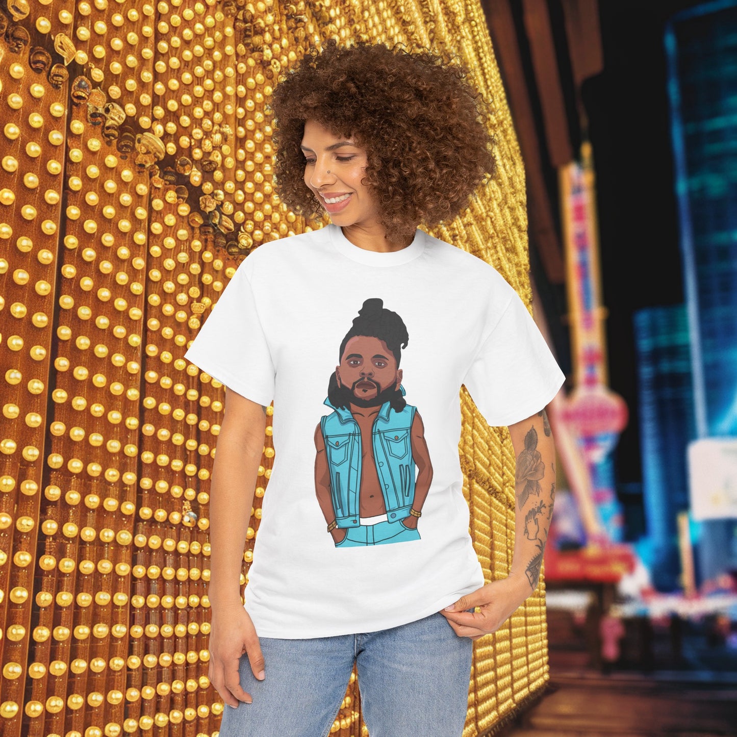 The Weeknd Unisex Heavy Cotton Tee White T-shirts Music The Weeknd Printify